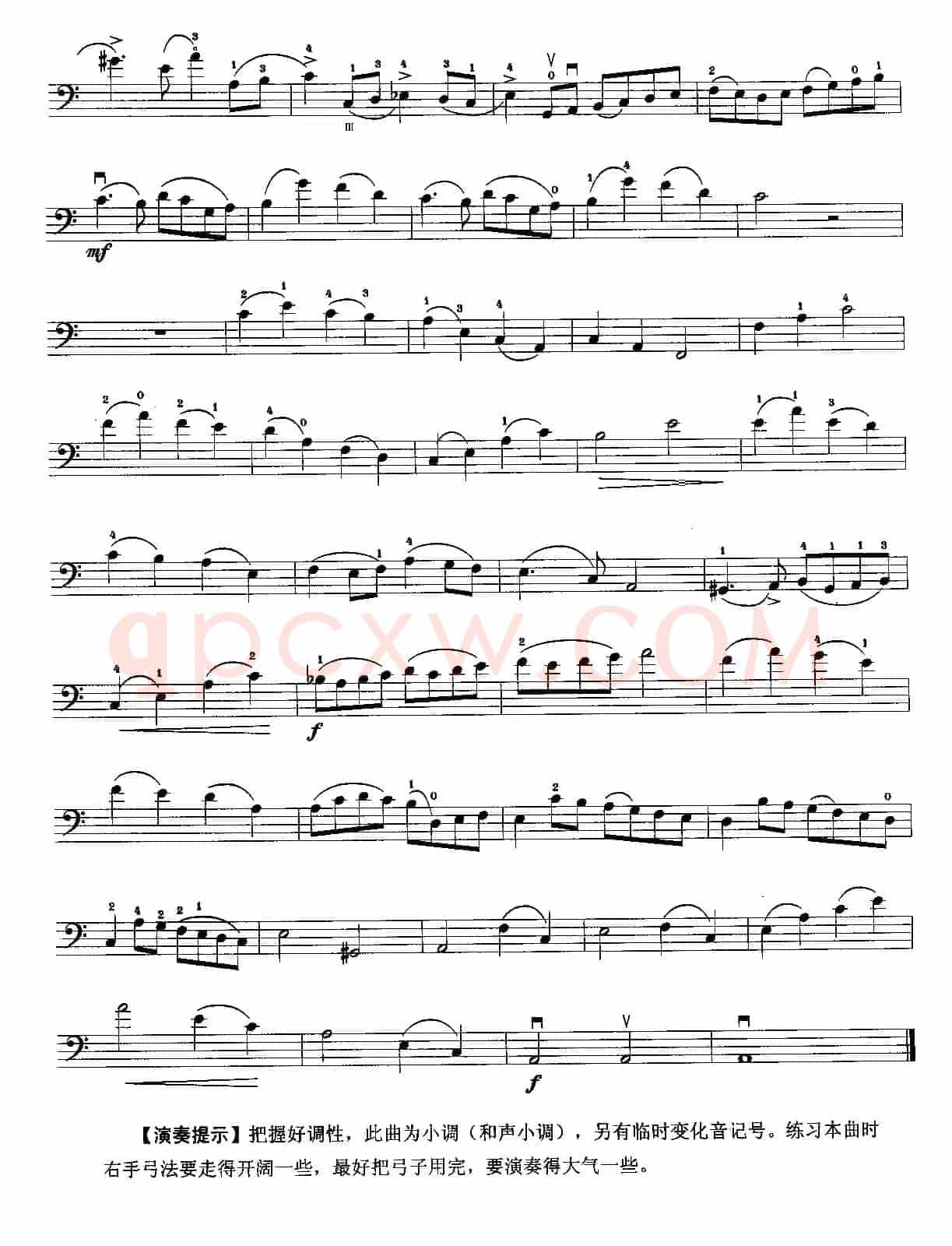 a小调协奏曲（第一乐章）（大提琴）