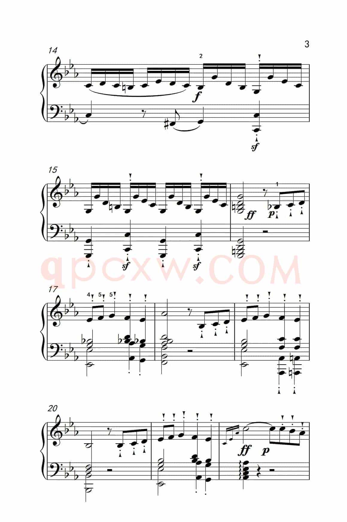 奏鸣曲 Opus 10 Nr.1 第三乐章（贝多芬奏鸣曲集 2）