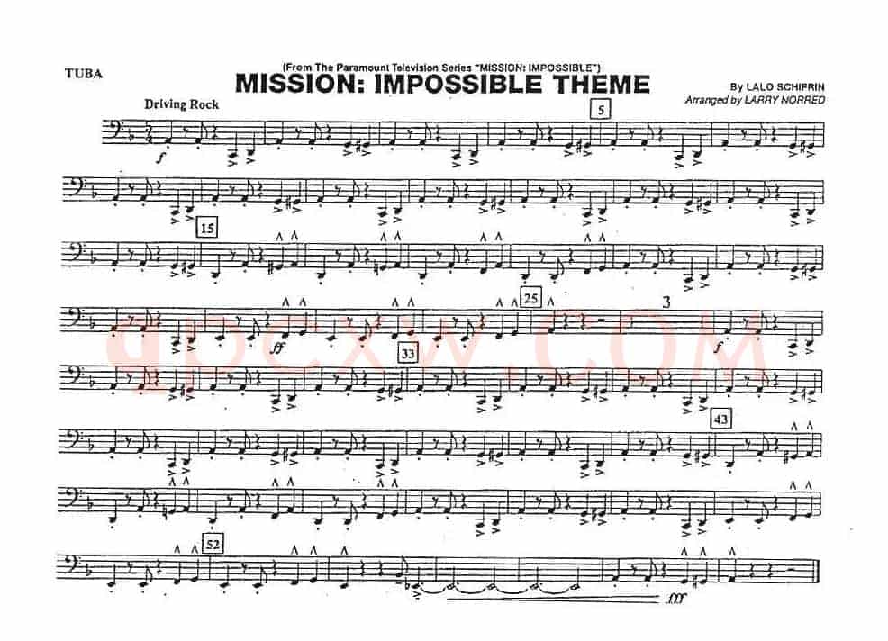 MISSION:IMPOSSIBLE THEME（分谱：大号）