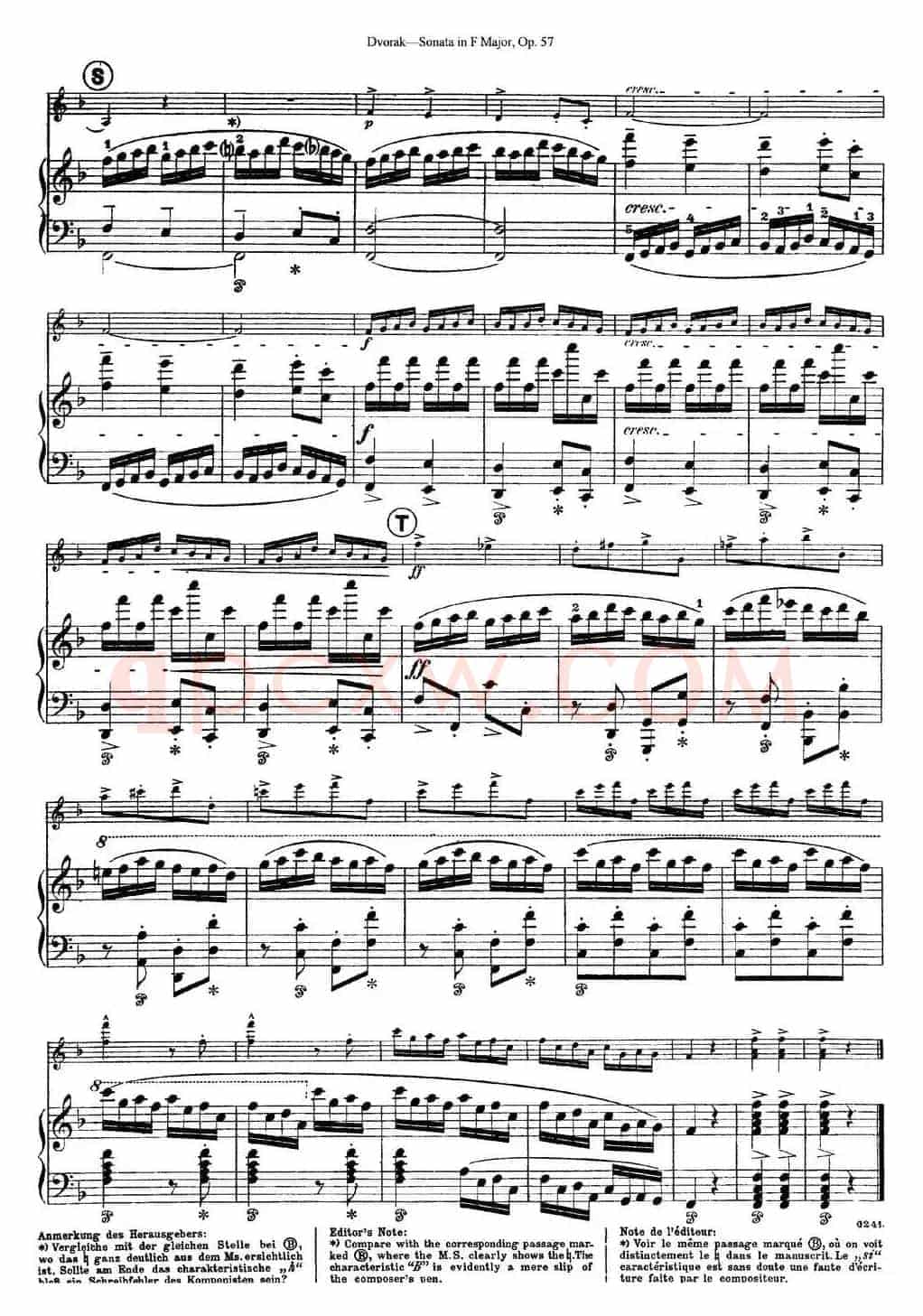 Violin Sonata Op.57（小提琴+钢琴伴奏）