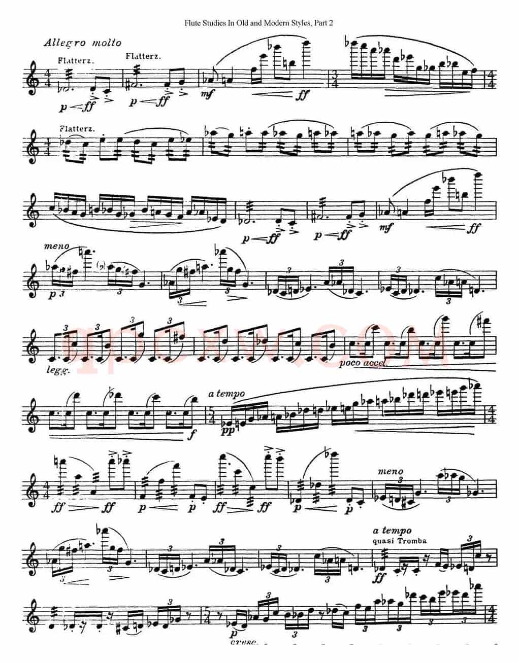 斯勒新老风格长笛练习重奏曲（第二部分）（NO.37）
