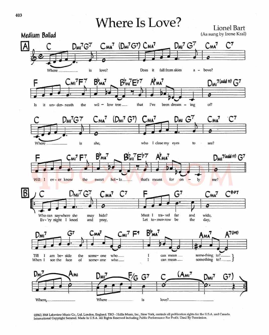 Where Is Love?（爵士钢琴曲）