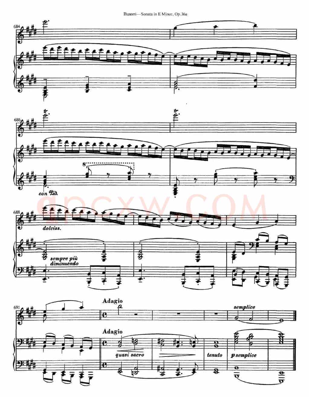 Violin Sonata No.2 in E Minor Op.36（小提琴+钢琴伴奏）