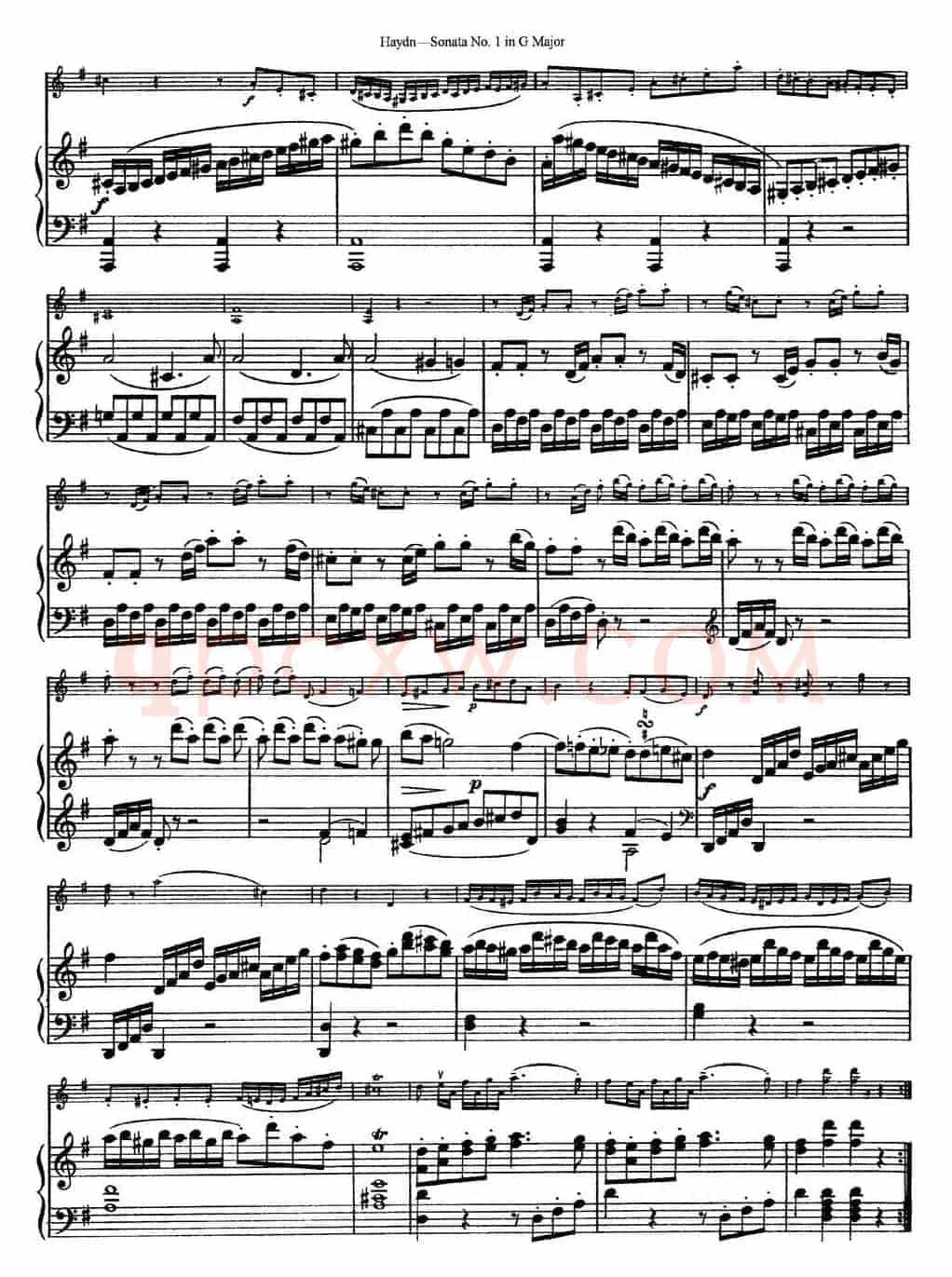 Violin Sonata No.1 in G Major（小提琴+钢琴伴奏）