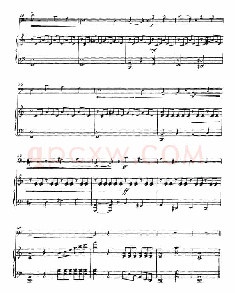 根据朱塞佩·孔科涅作品改编的四首旋律练习曲（长号+钢琴伴奏）
