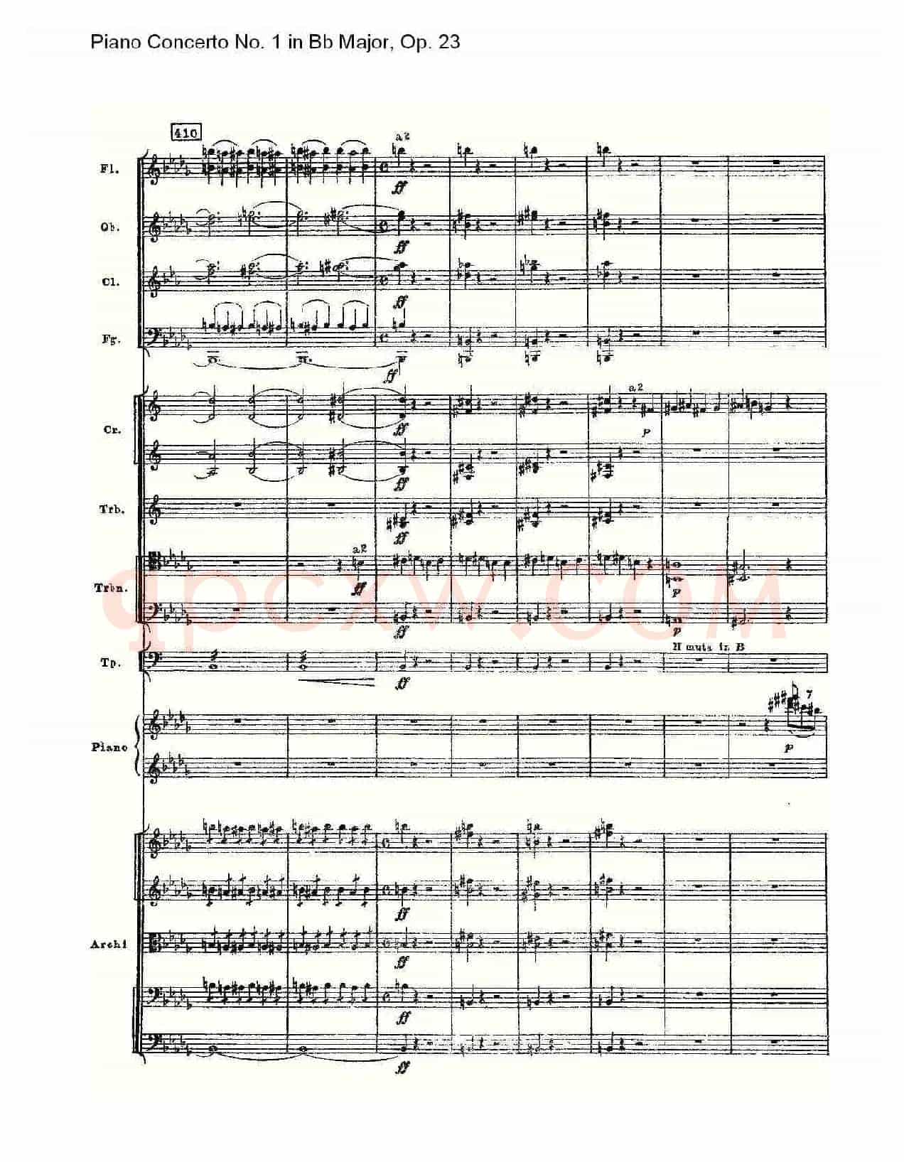 Bb大调第一钢琴协奏曲,Op.23第一乐章第二部(一)