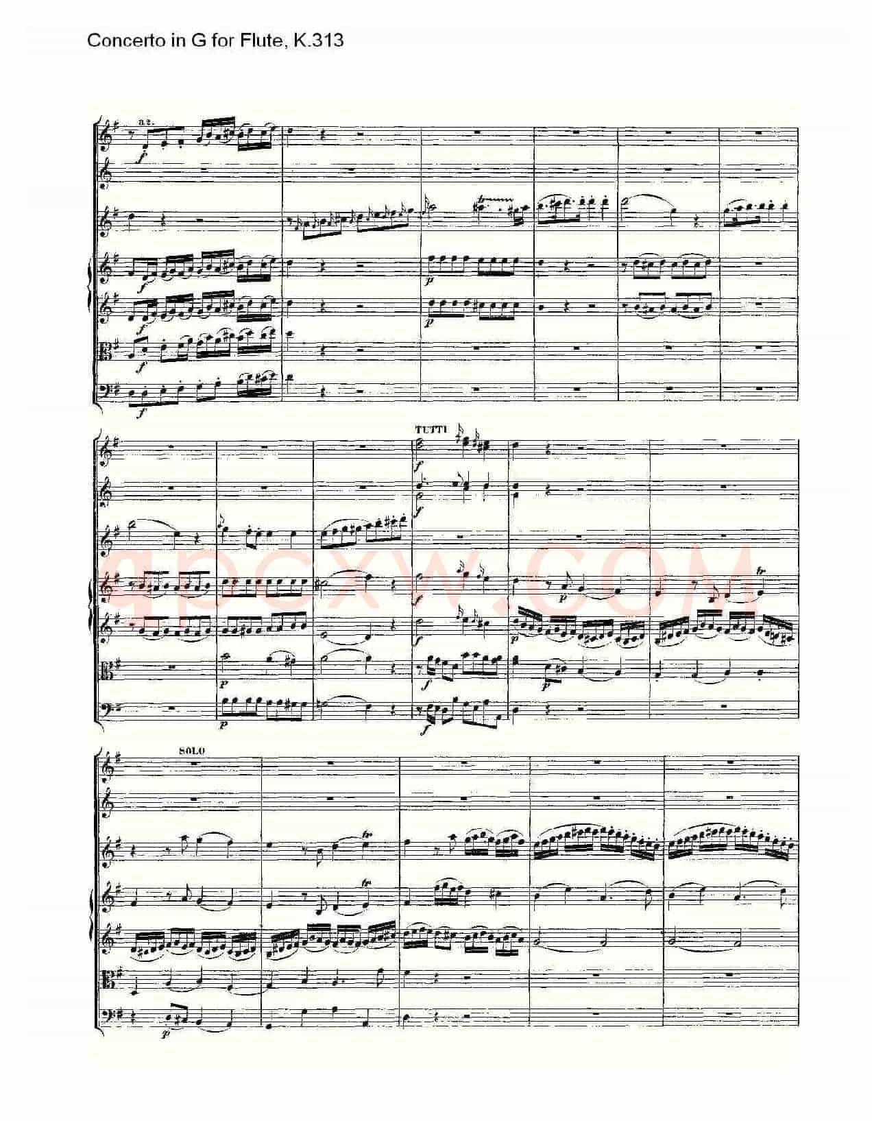 Concerto in G for Flute, K.313（G调长笛协奏曲, K.313）