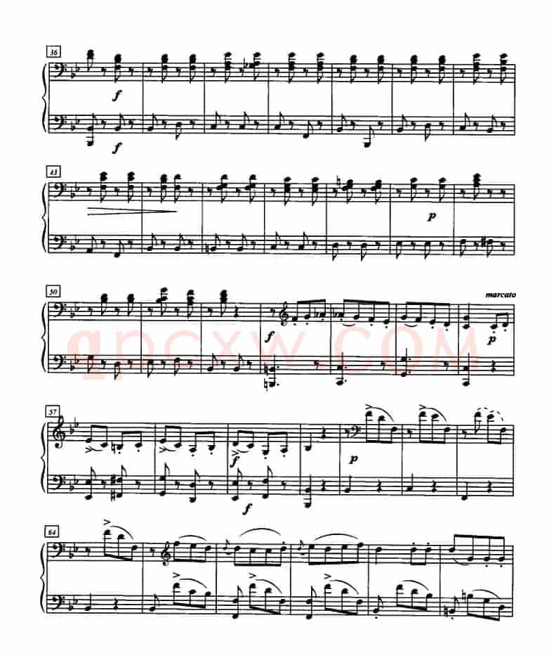 加洛普即兴曲（四手联弹、第二钢琴）