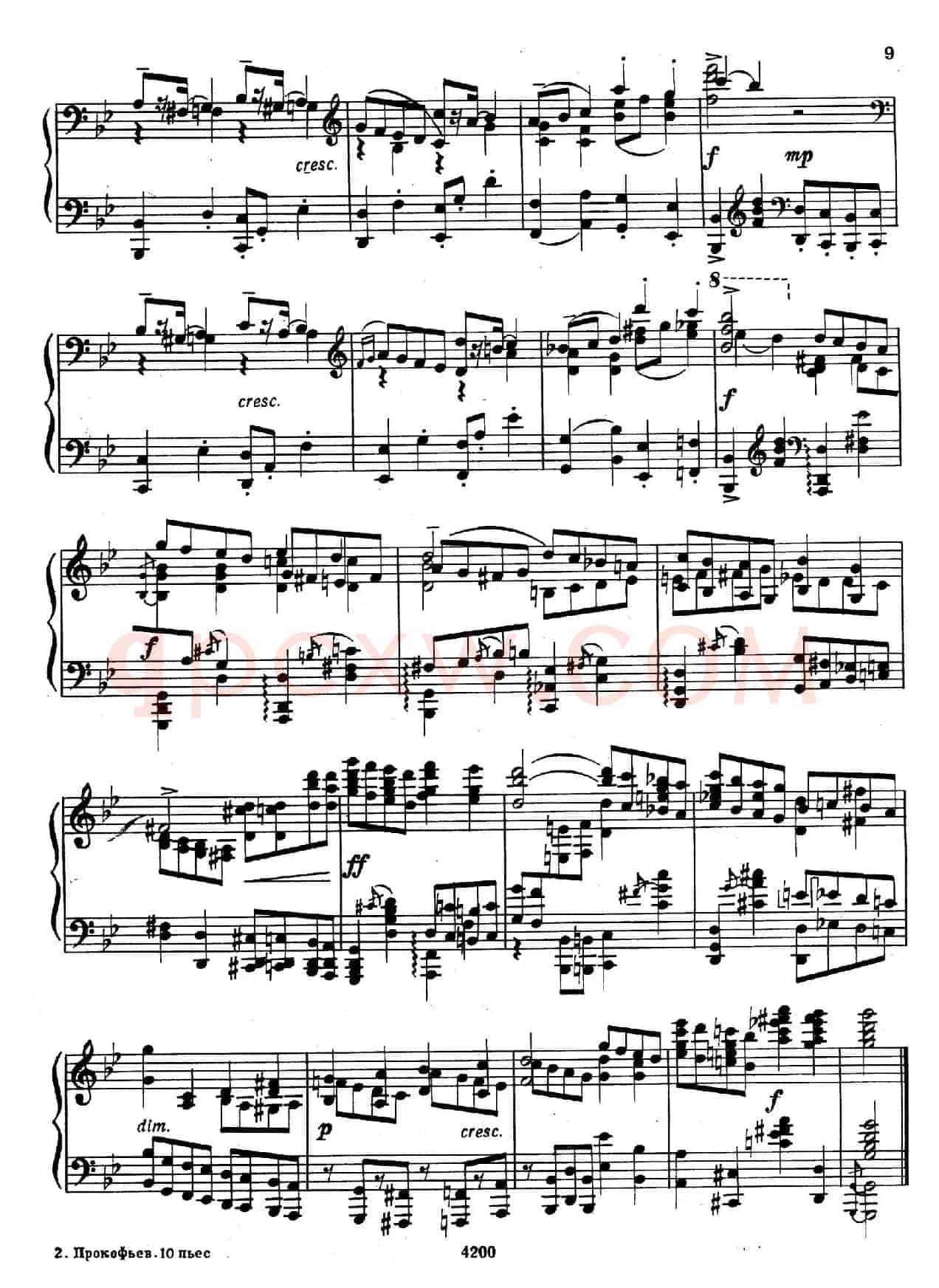 Prokofiev - Ten Pieces Op.12（普罗科菲耶夫-10首小品·2）