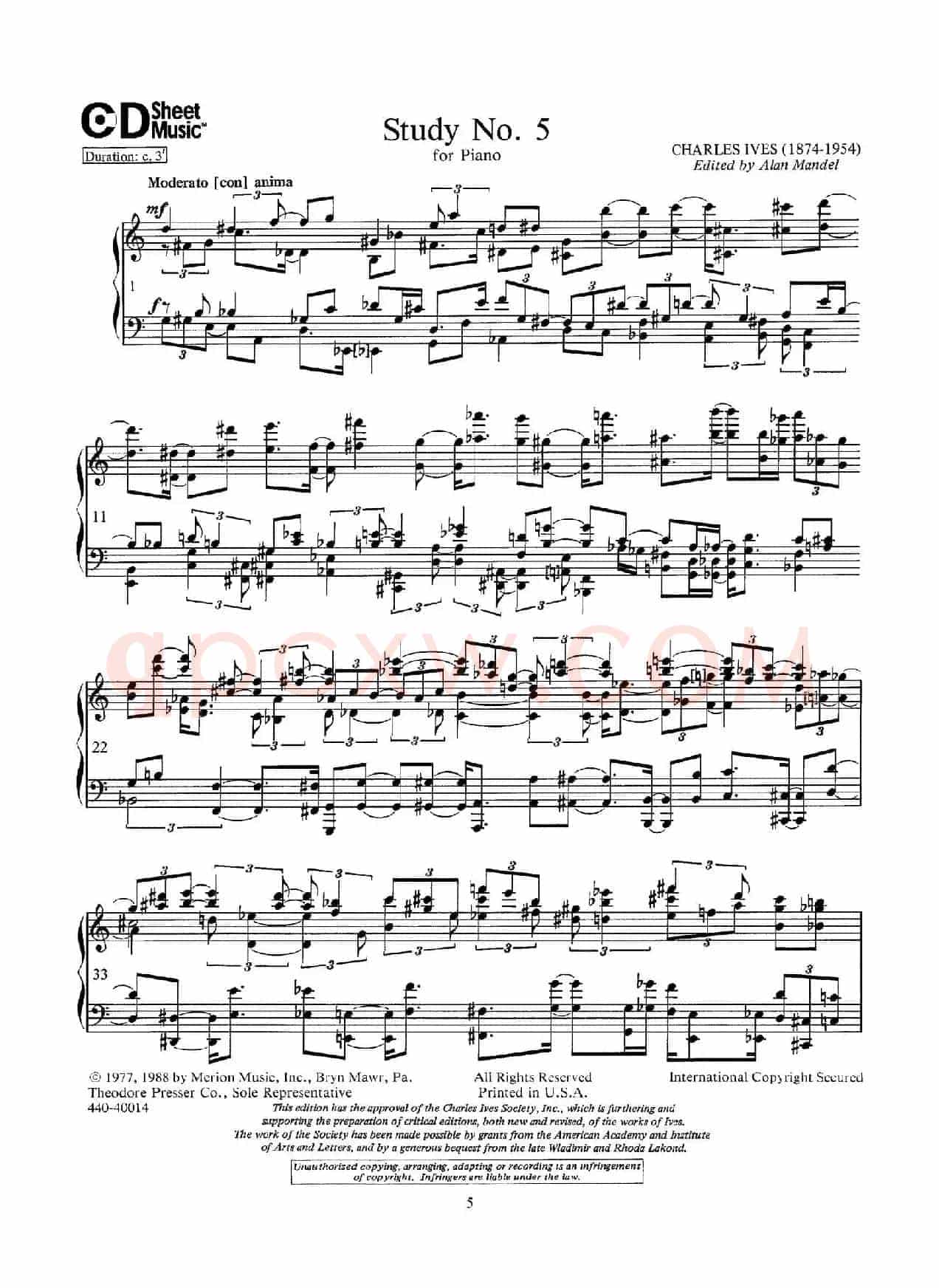 Study No.5（第五号练习曲）