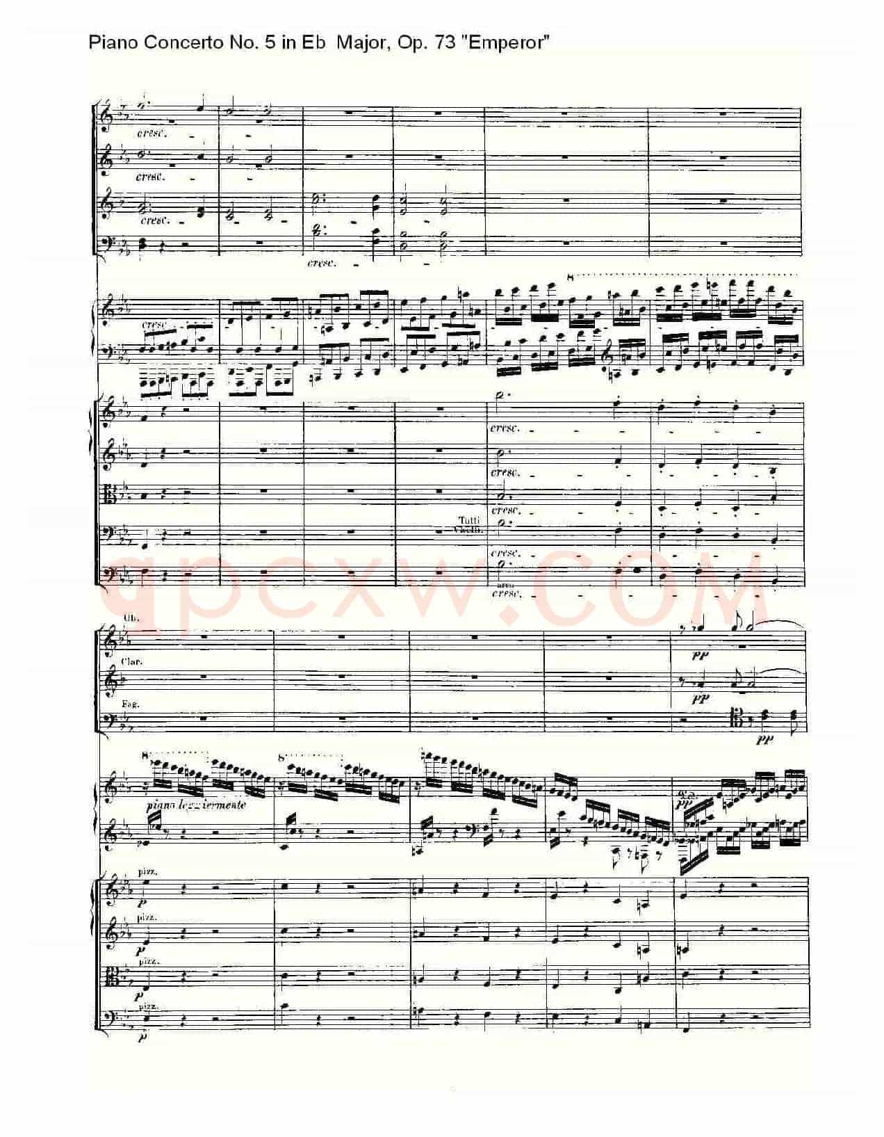 Eb大调钢琴第五协奏曲 Op.73“皇帝” 第一乐章（一）