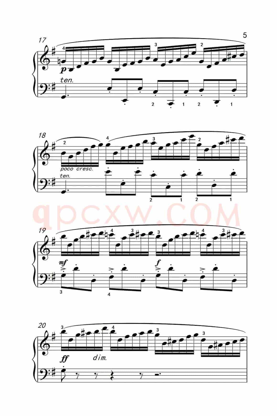第七级1.练习曲（中央音乐学院 钢琴（业余）考级教程 7-9级）