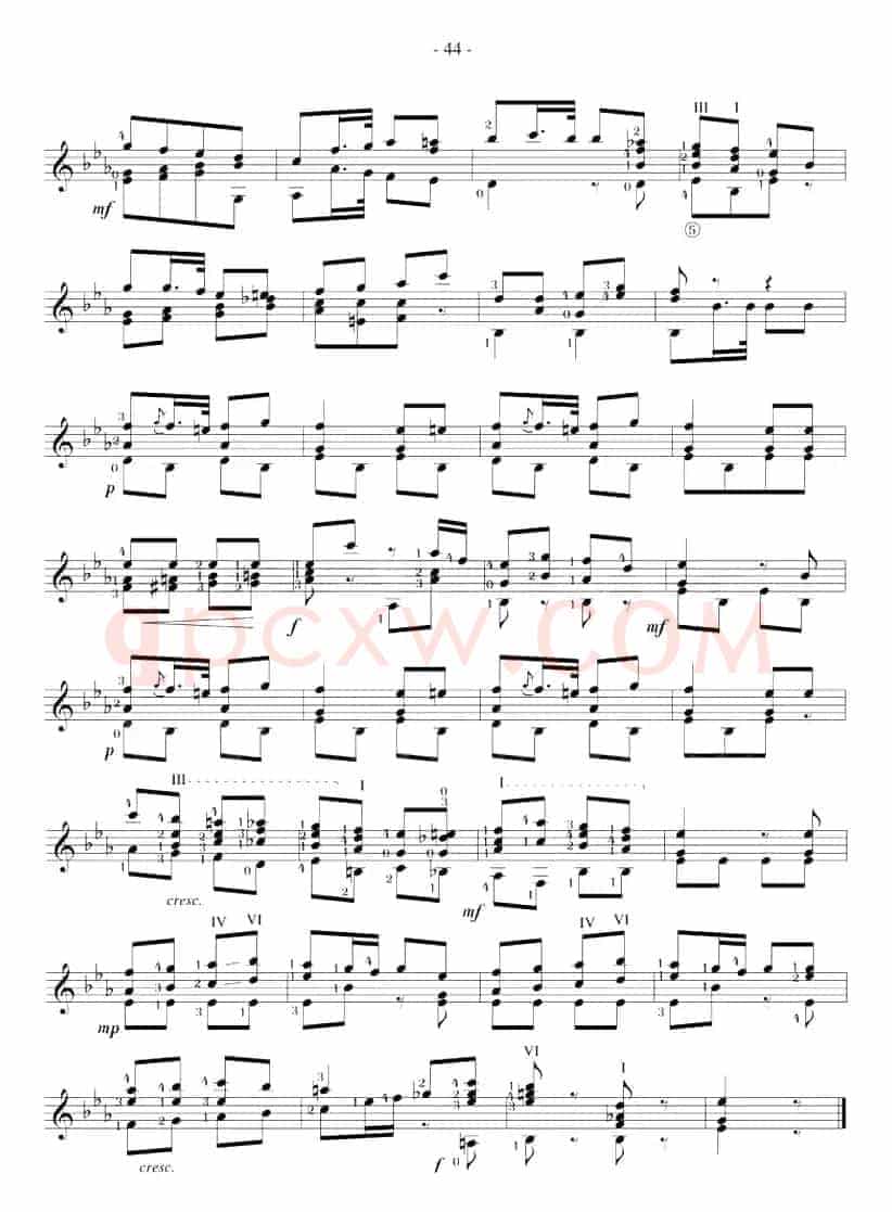 著名古典吉他练习曲（24）