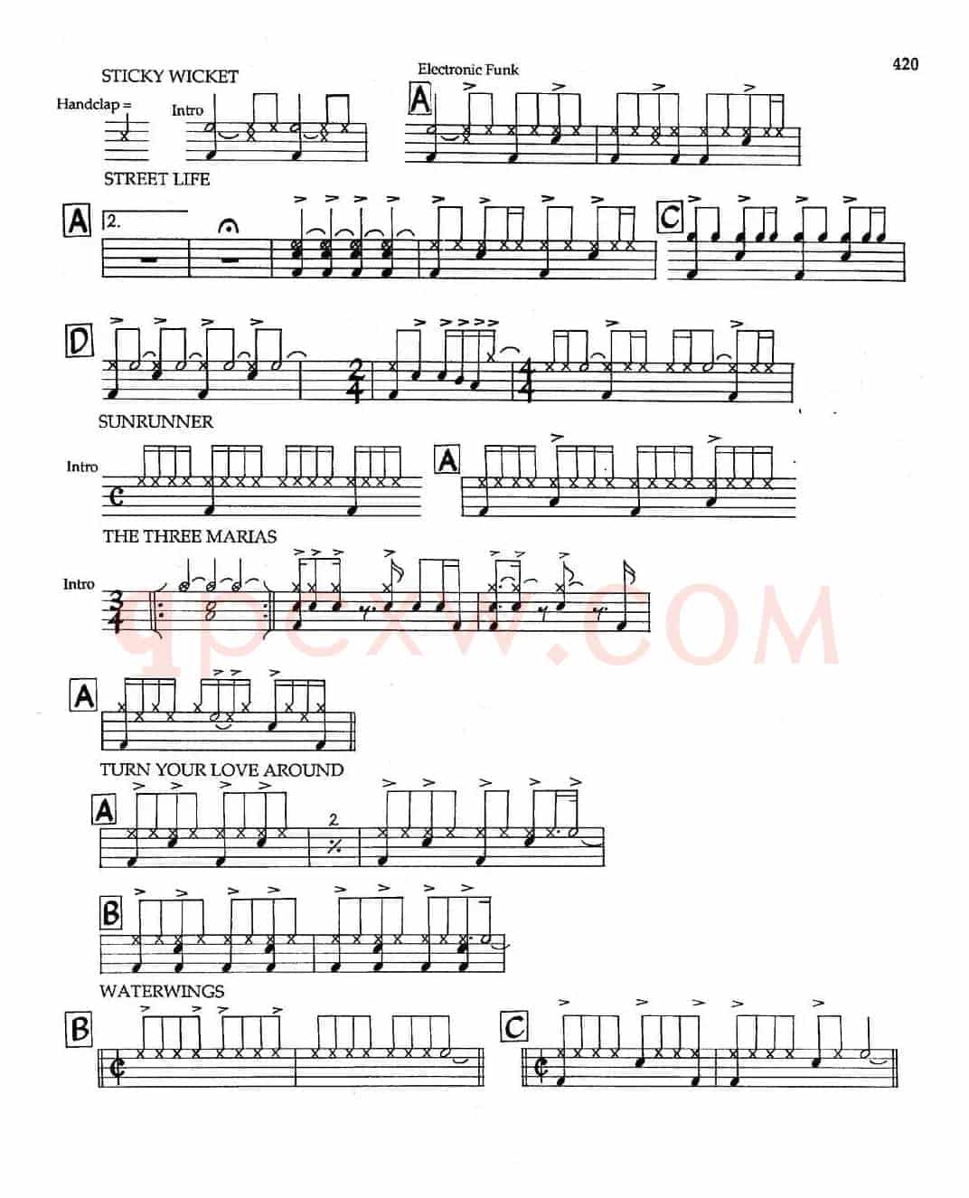 APPENDIXI - sample Drun Parts（爵士钢琴曲）