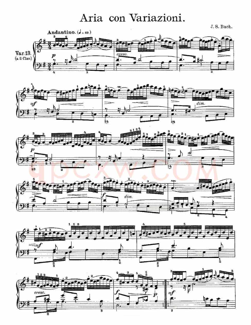 Aria con Variazioni 之13