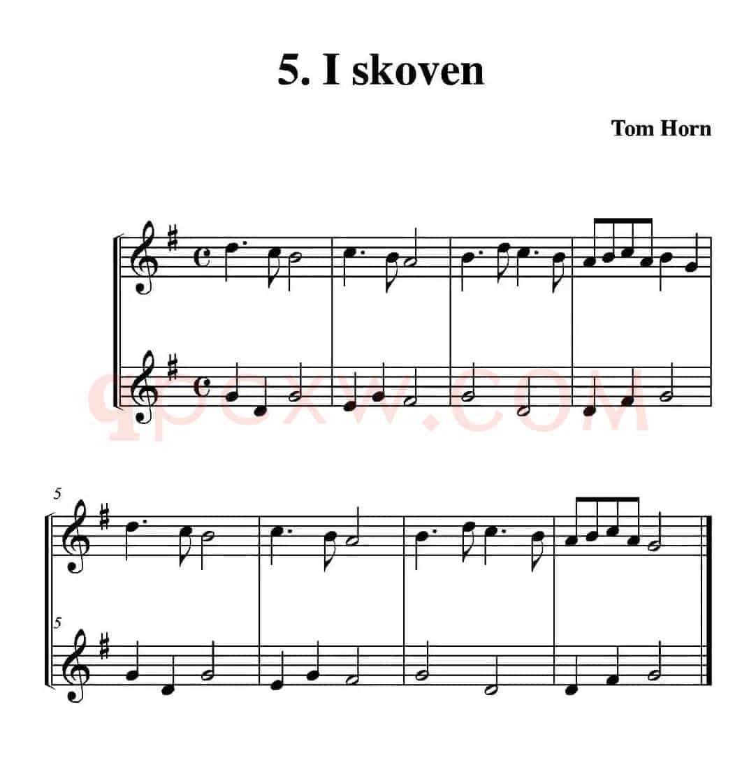 I skoven（简易二重奏）
