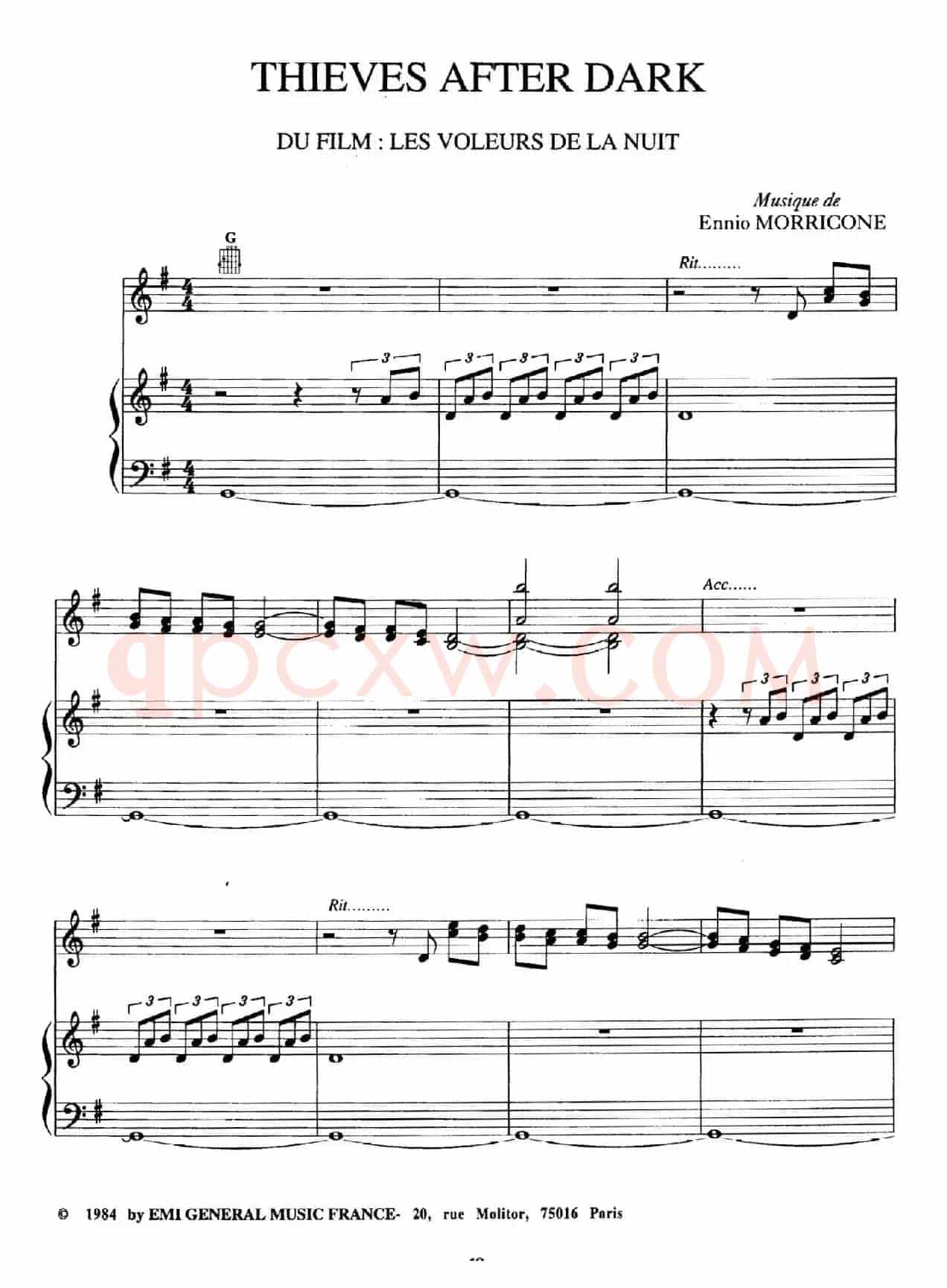 电影配乐大师莫瑞康最佳20首钢琴谱（Best of Ennio Morricone·15）