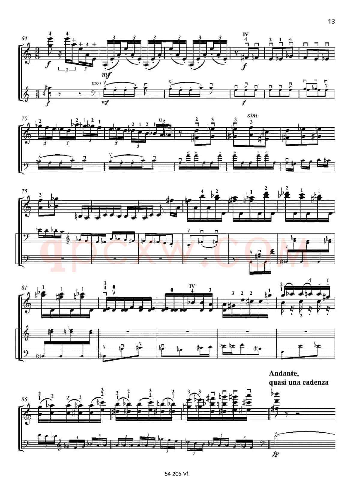 Duo concertante（炫技二重奏）（小提琴+低音提琴二重奏）
