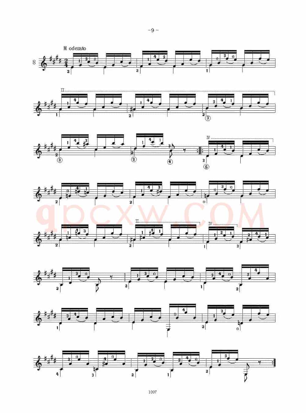 卡尔卡席25首练习曲之6——10