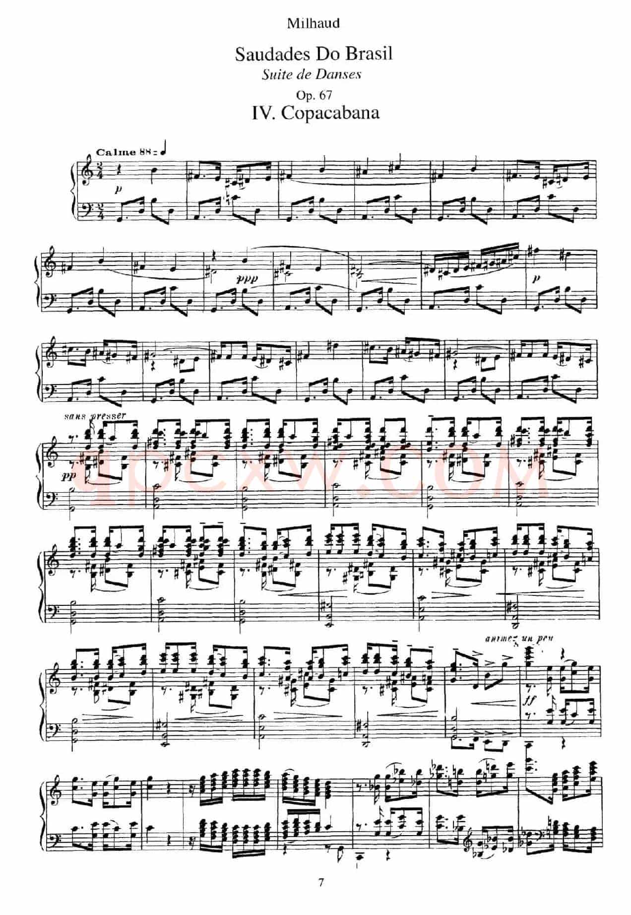 Saudados do Brasil Op.67(巴西回忆·Ⅳ)