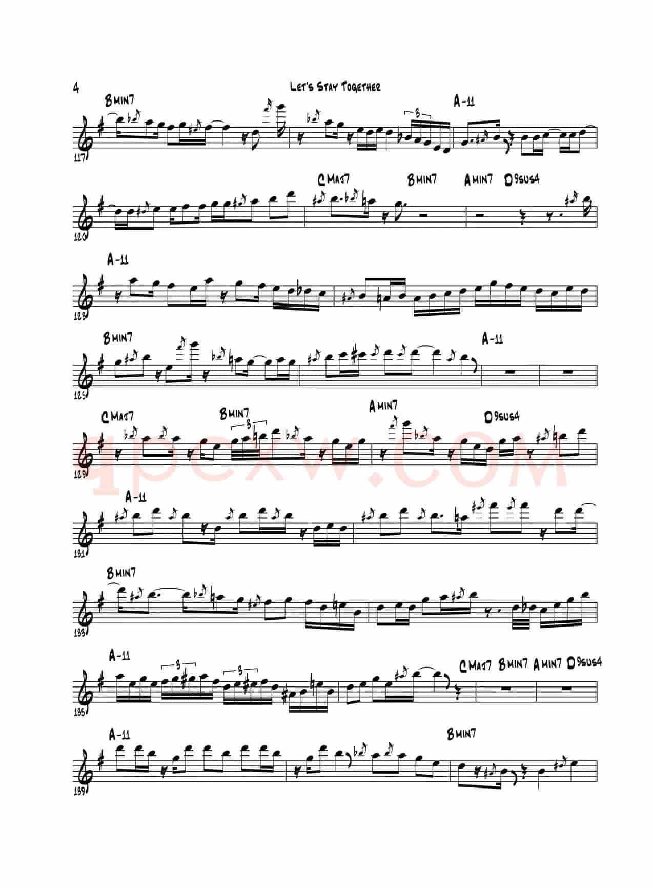 Lets Stay Together（次中音萨克斯）