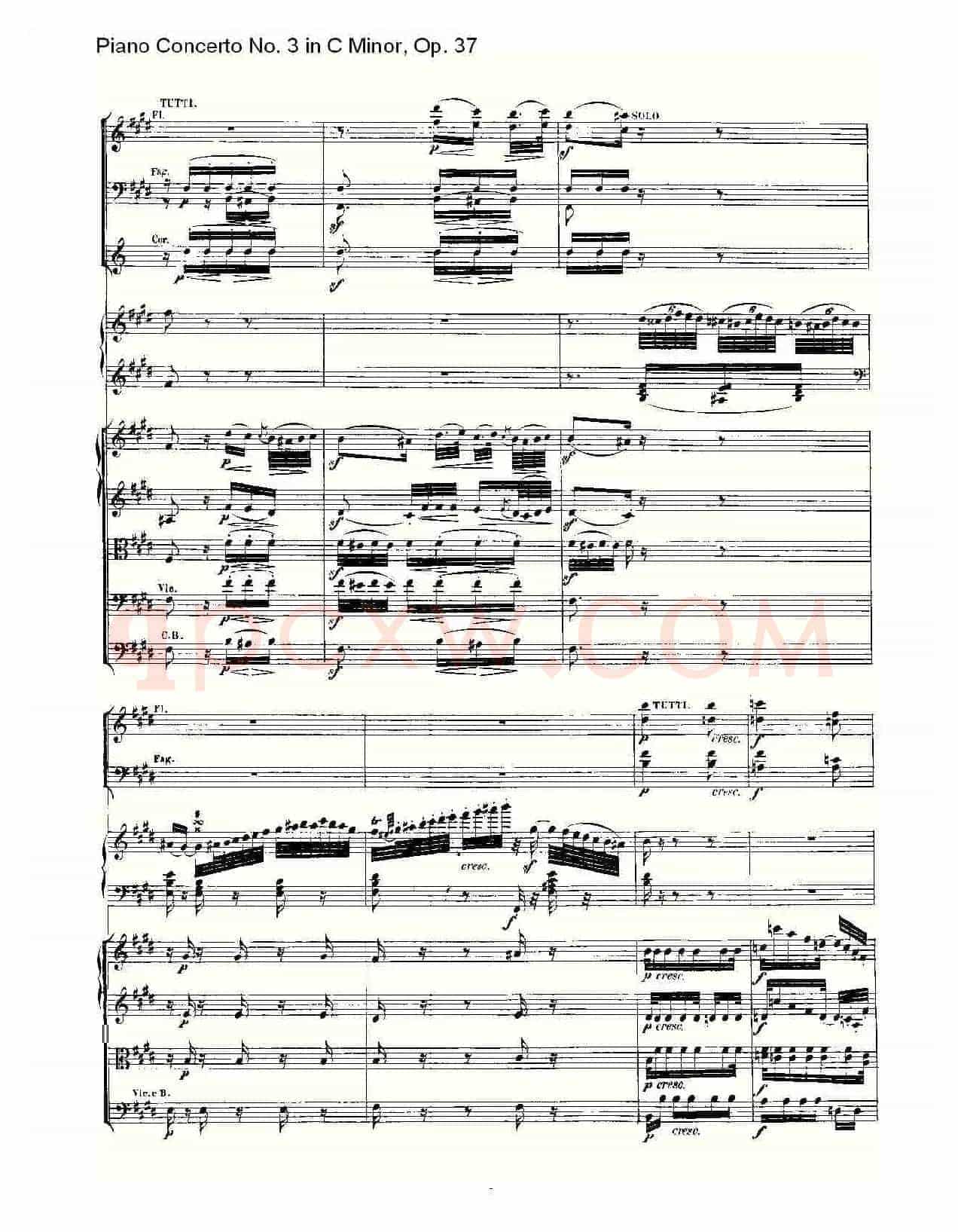 C小调钢琴第三协奏曲 Op.37 第二乐章