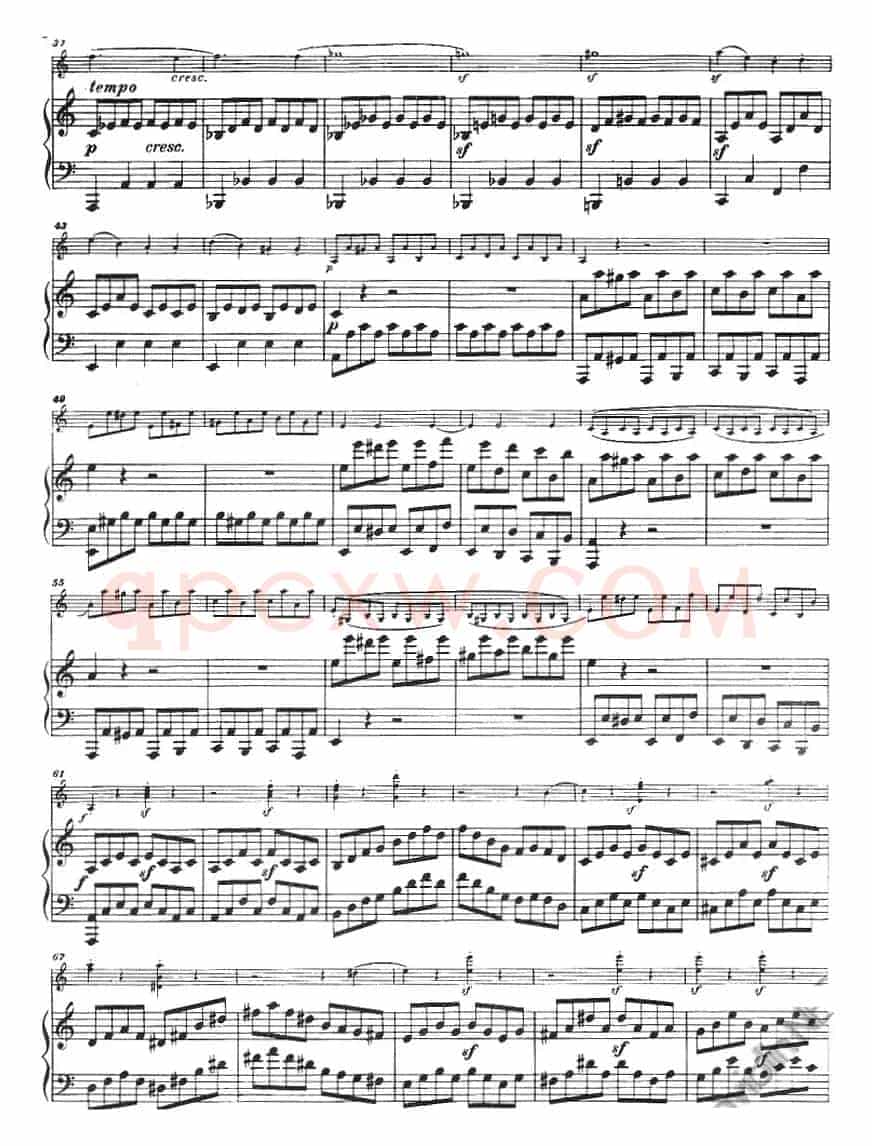 献给好友鲁道尔夫·克鲁采：奏鸣曲（A大调、小提琴+钢琴伴奏）