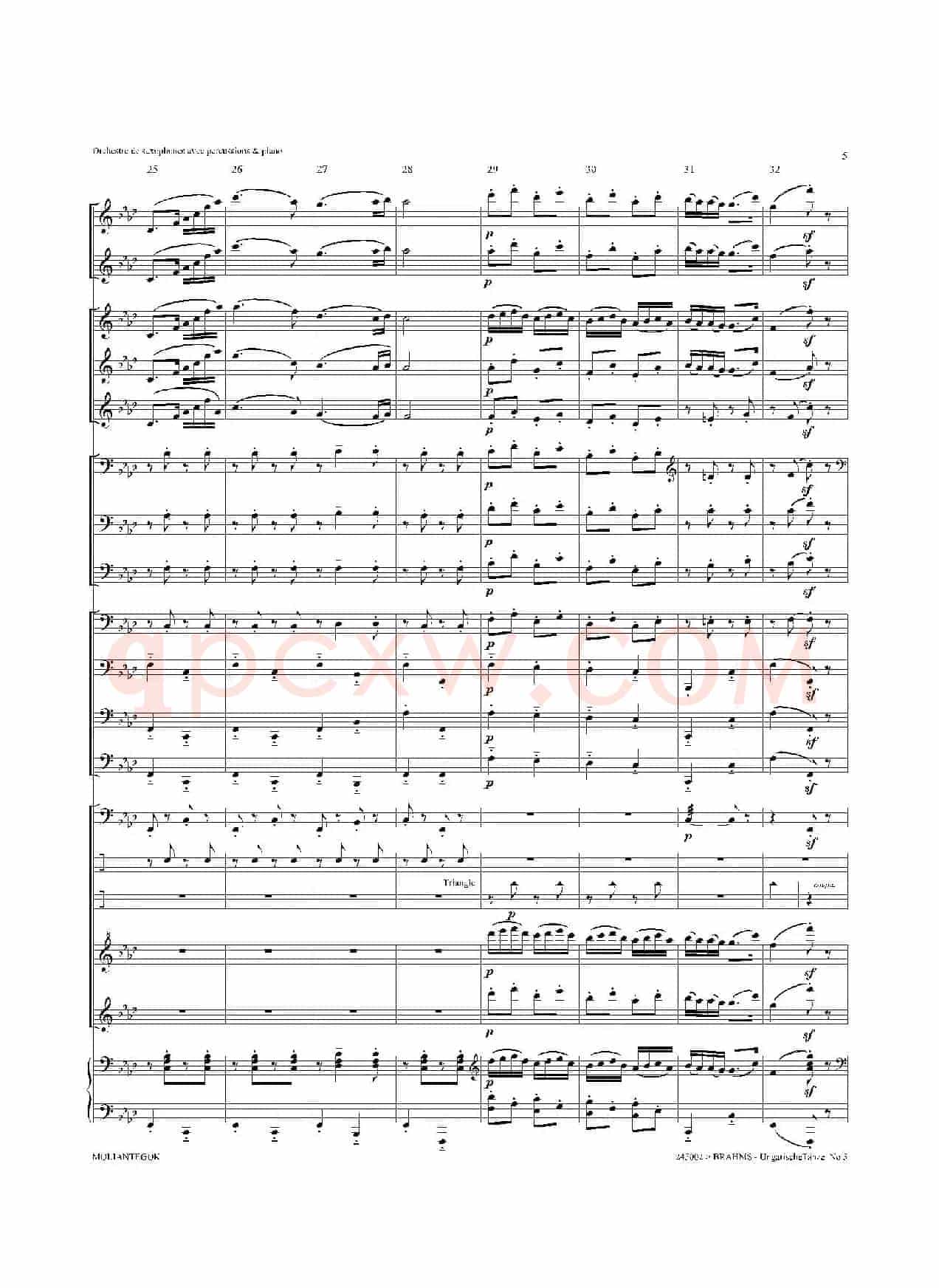 Ungarische Tnze No 5（十五重奏总谱）