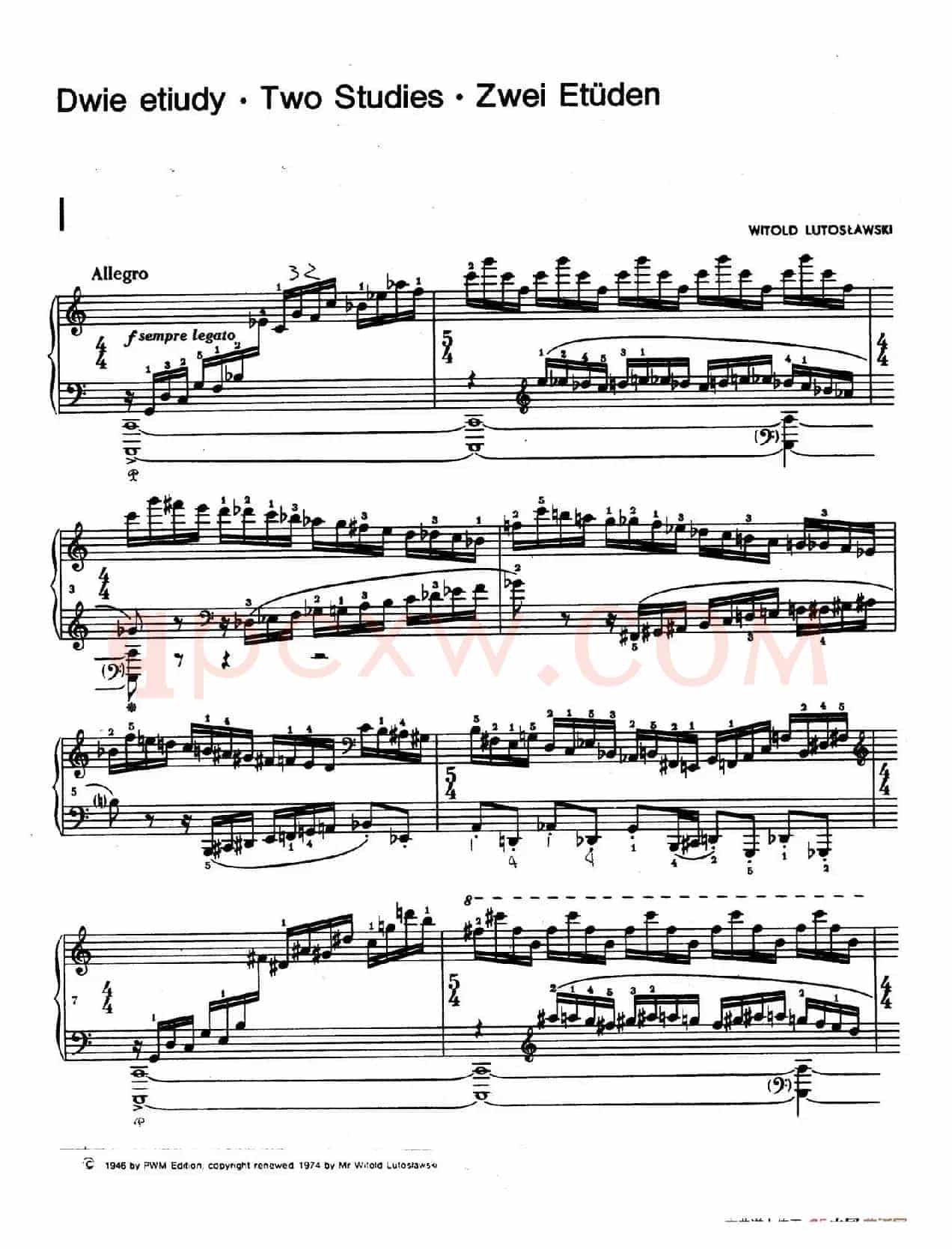 Two Studies(2首练习曲 1. 快板)