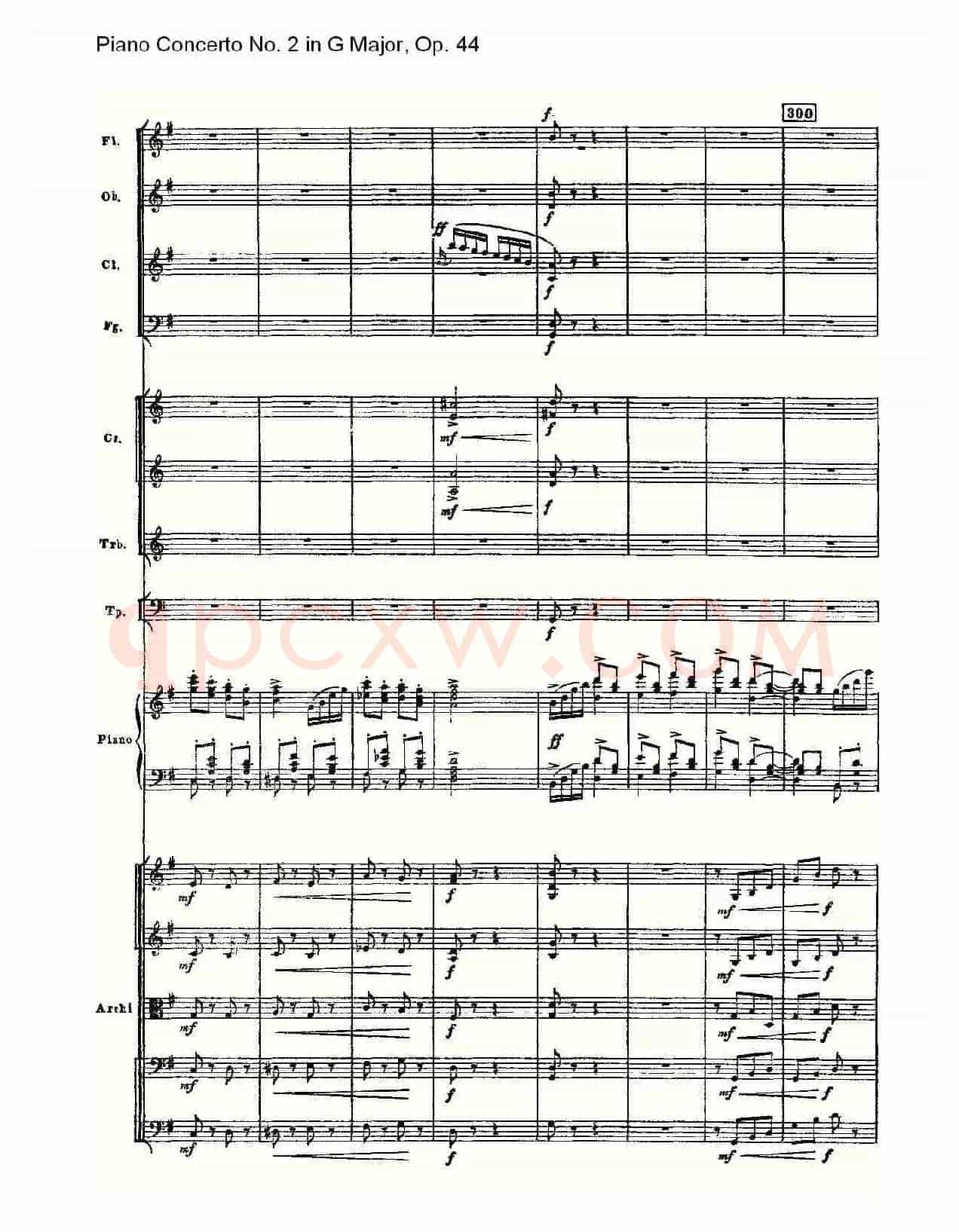 G大调第二钢琴协奏曲, Op.44第三乐章(一)