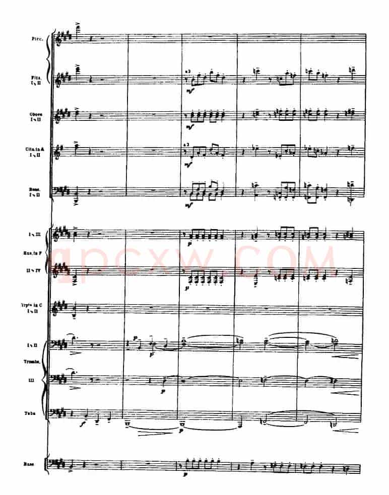 浦塞尔主题变奏与赋格曲（P31-P65）（管弦乐队总谱）