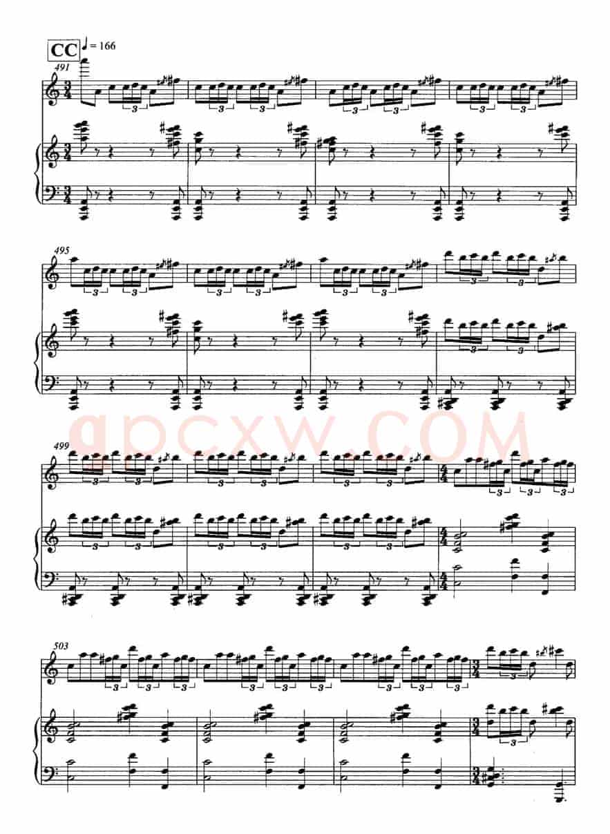 飞歌（笛子协奏曲+钢琴伴奏)P21—3）