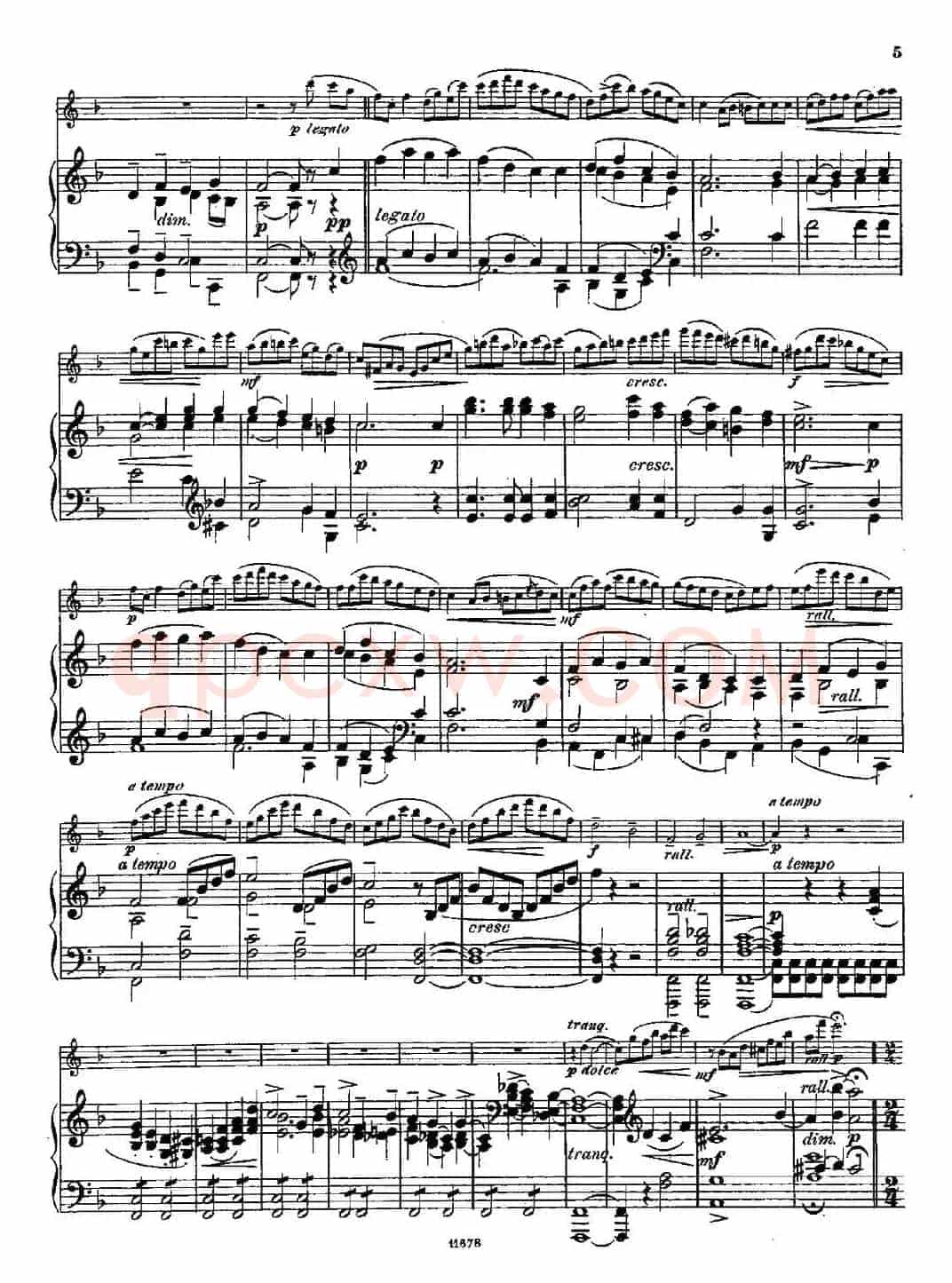 Fantaisies nationales. Danois. （Op.59 No.1）（长笛+钢琴伴奏）
