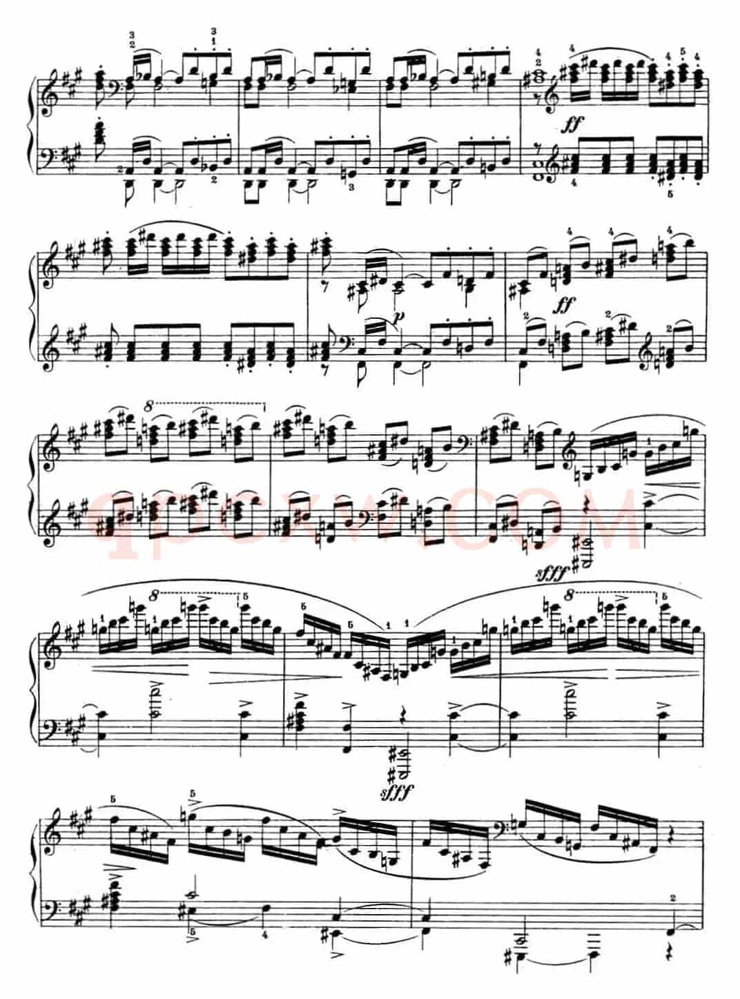 拉赫玛尼诺夫 幻想小品集 Op.3 No.4 小丑 升f小调