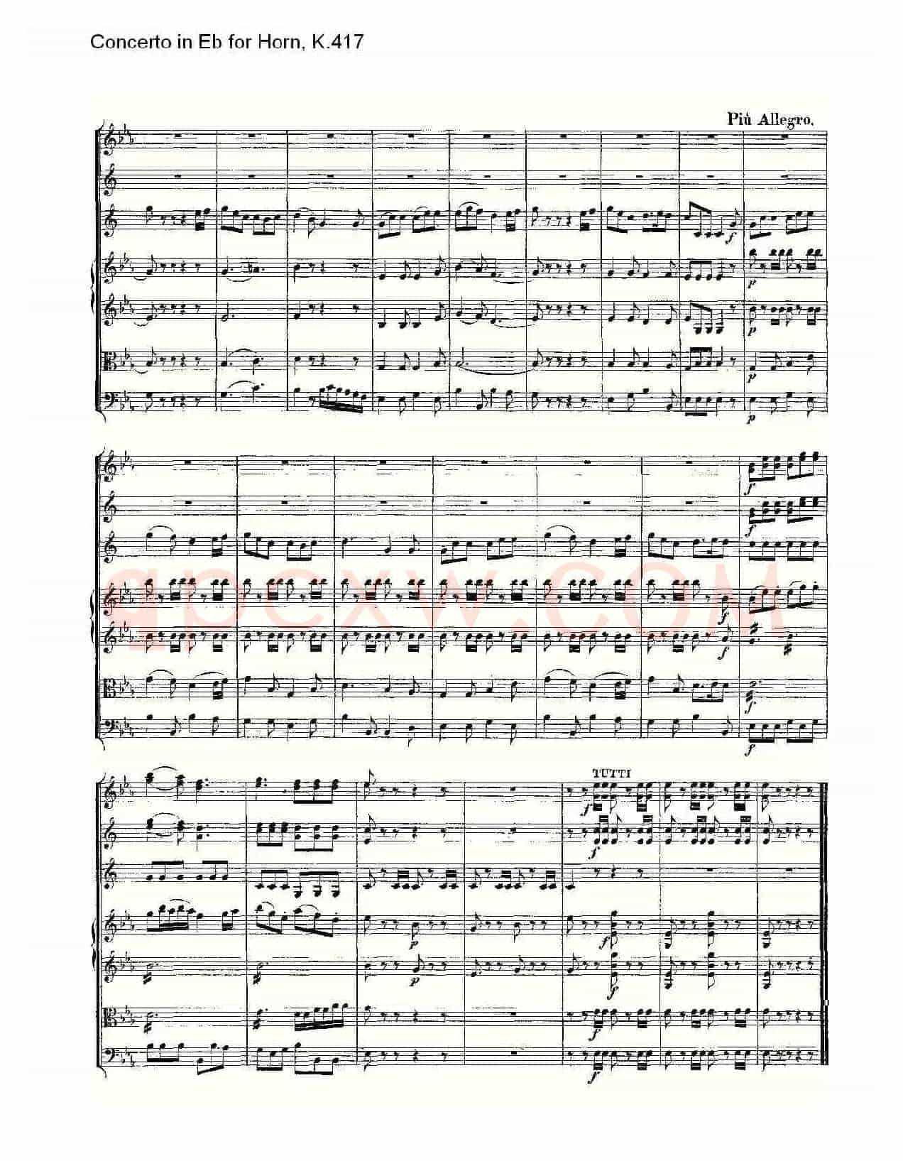 Concerto in Eb for Horn, K.417(Eb调法国号协奏曲, K.417)