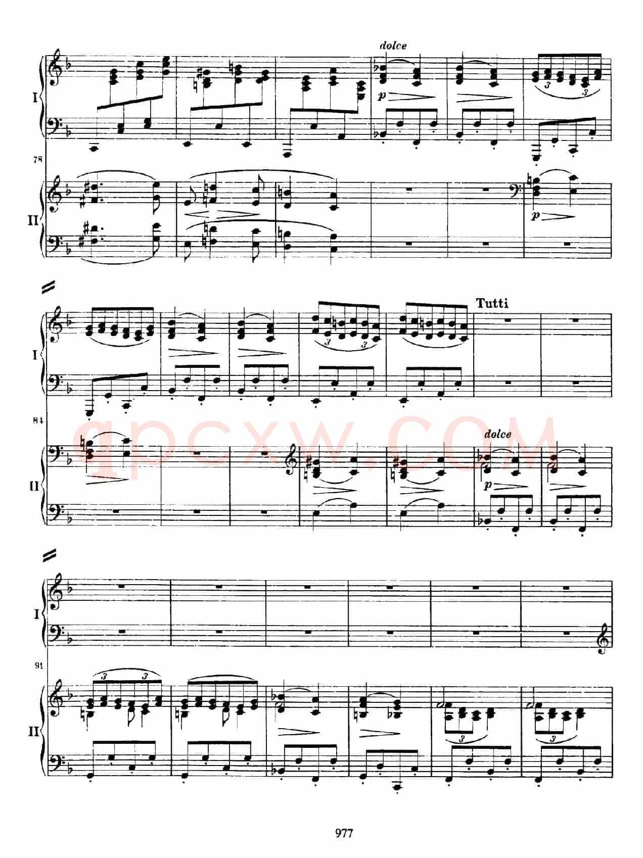 降B大调第二钢琴协奏曲（P71——80）