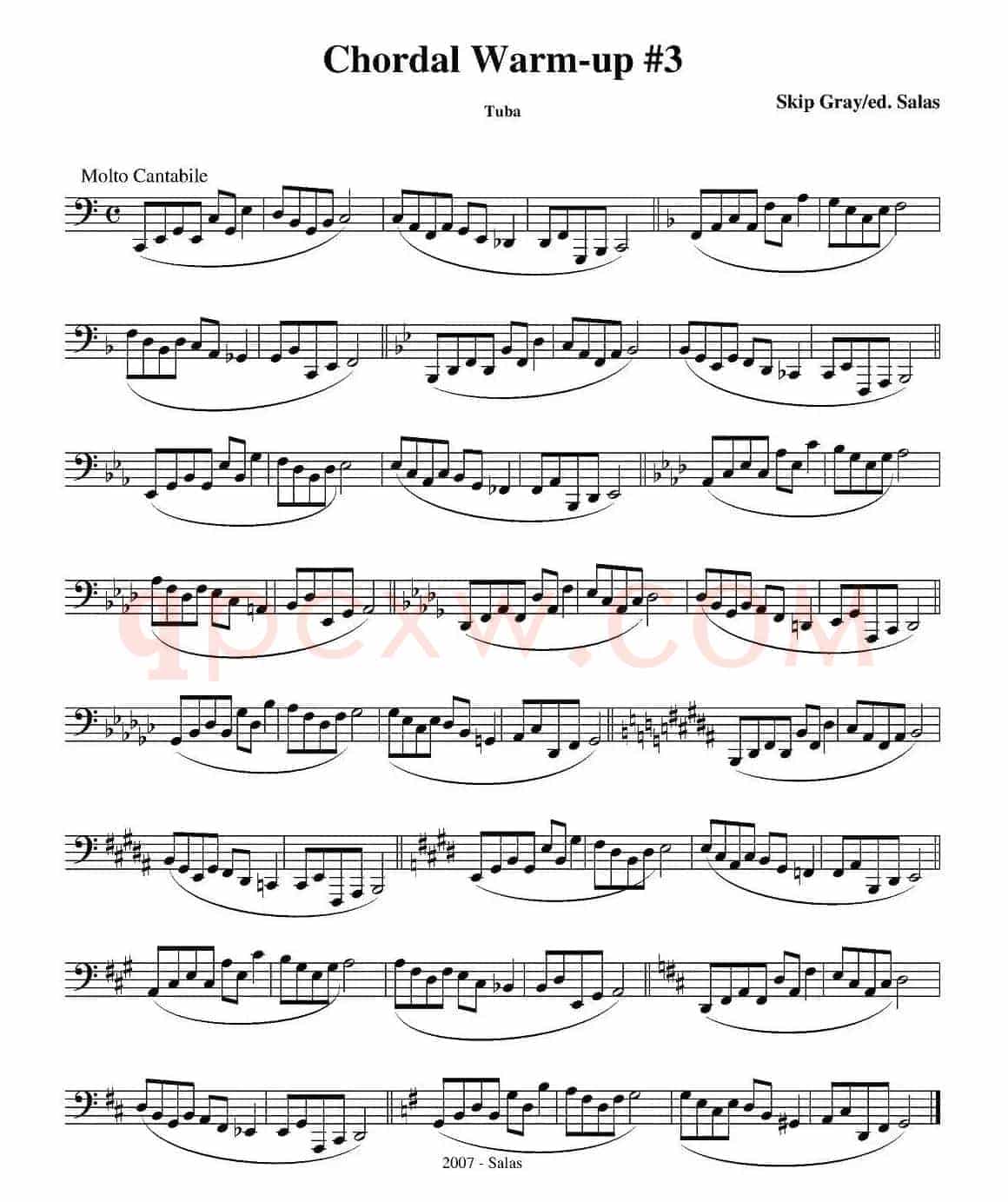 Chordal Warm-up  - Tuba（大号练习教材选曲）