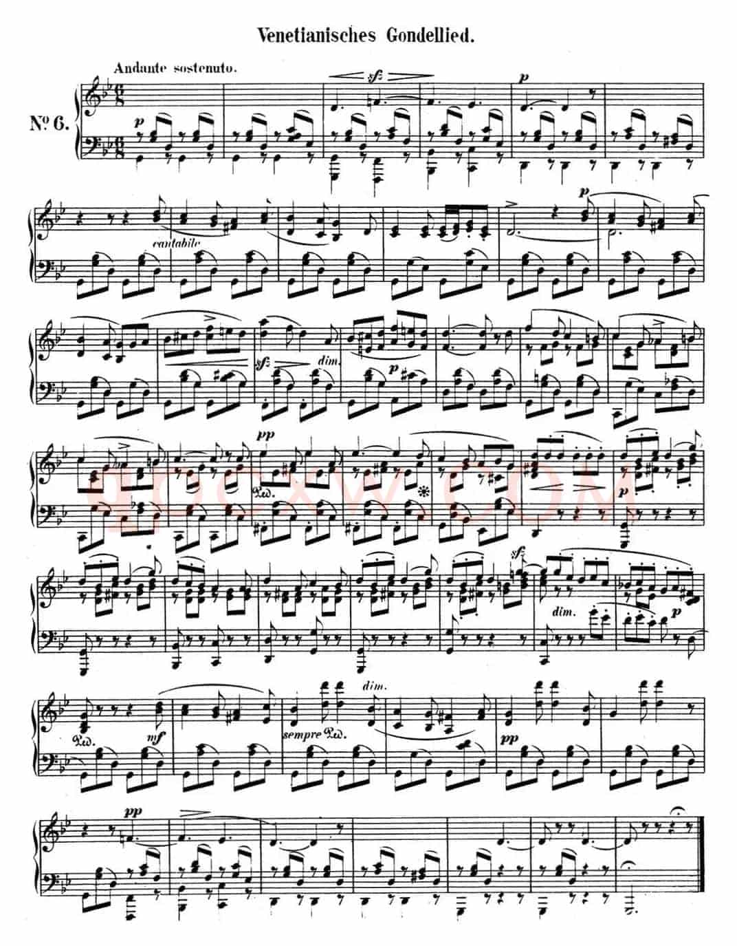 门德尔松无词歌Op.19（NO.6）