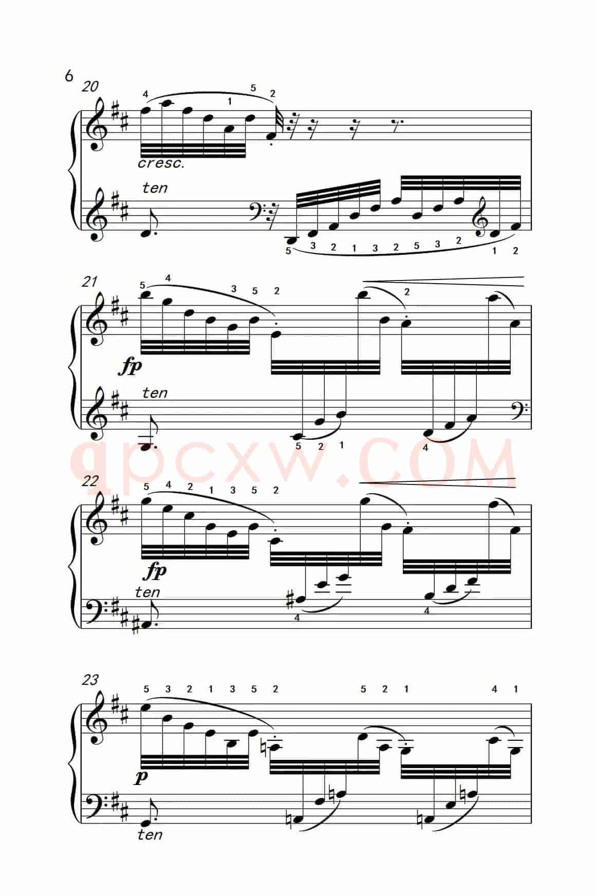 第六级 2.练习曲（中央音乐学院 钢琴（业余）考级教程 4-6级）
