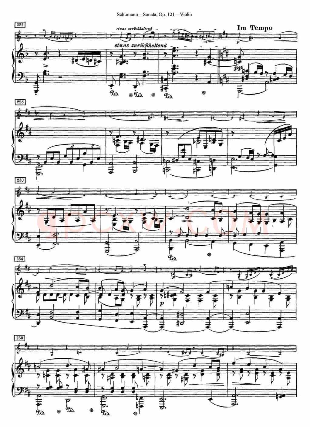 Violin Sonata Op.121（小提琴+钢琴伴奏）