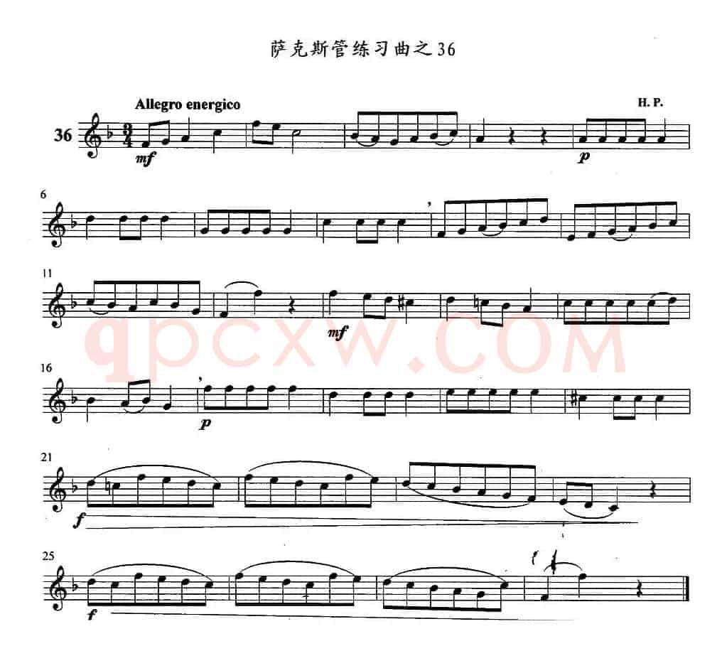 萨克斯管练习曲（31—40）