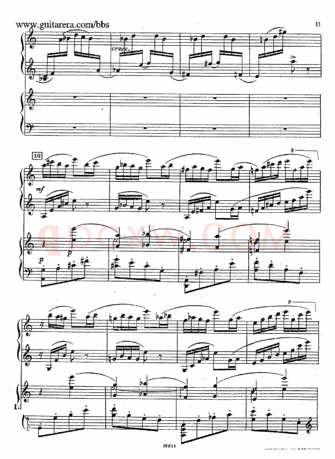 Rhapsody On A Theme Of Paganini Op.43(帕格尼尼主题狂想曲·双钢琴)(P1——20)