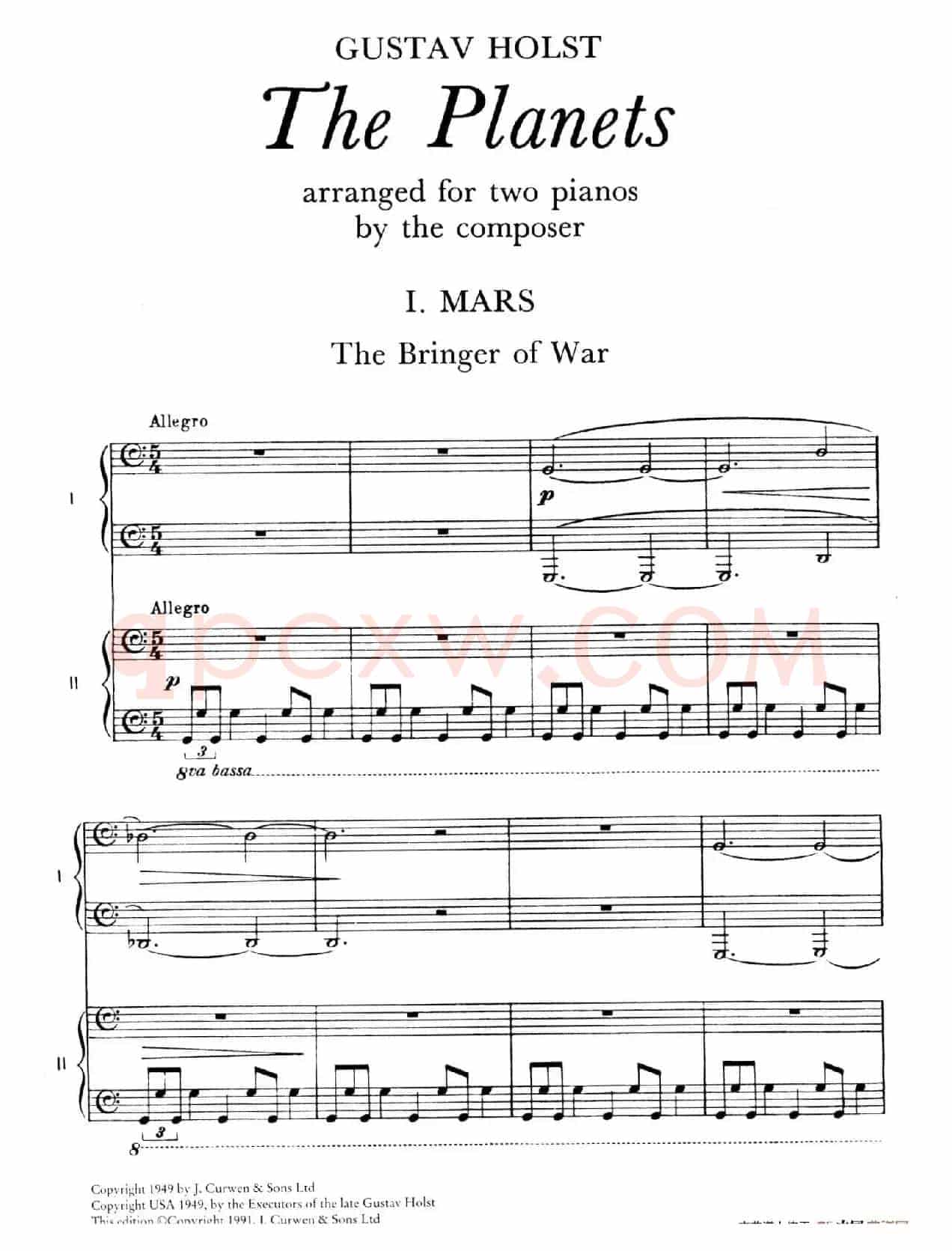 The Planets Op.32(双钢琴)(行星·第一乐章 火星—战争使者)