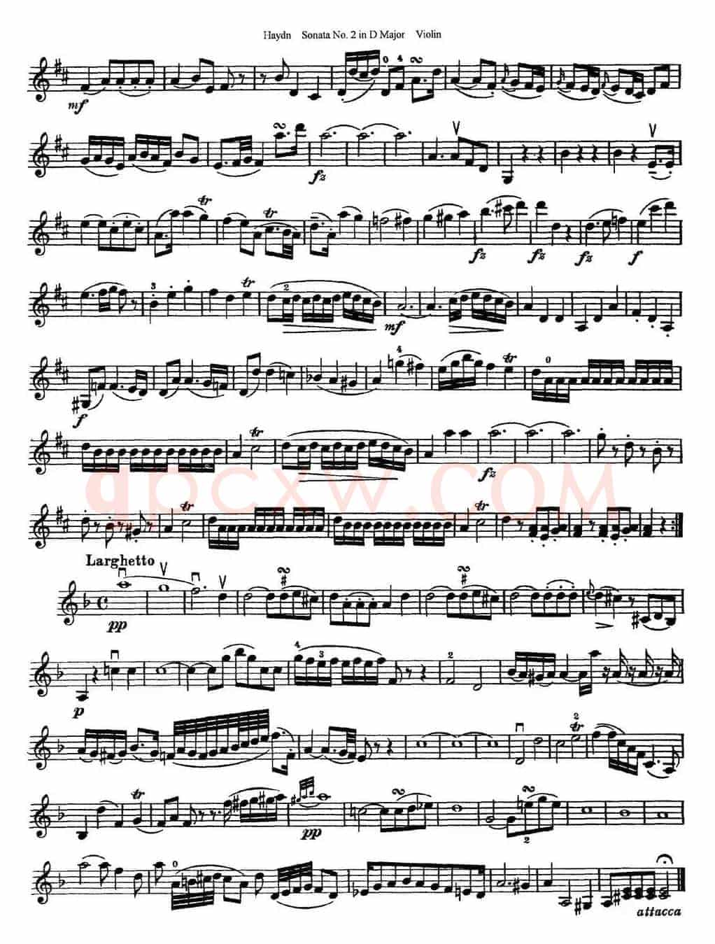 Violin Sonata No.2 in D Major