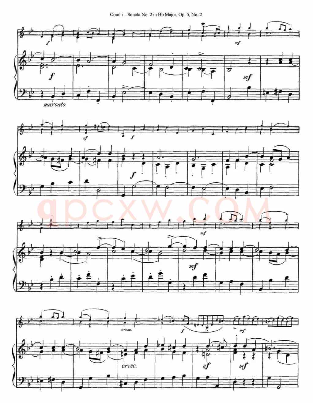 Sonata No.2 in Bb MajorOp.5 No.2（小提琴+钢琴伴奏）