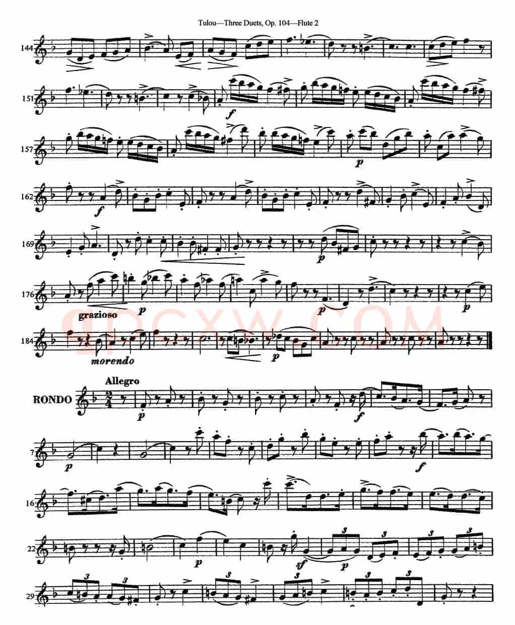 图露三首长笛简易重奏曲Op.104（Flute 2）（NO.3）