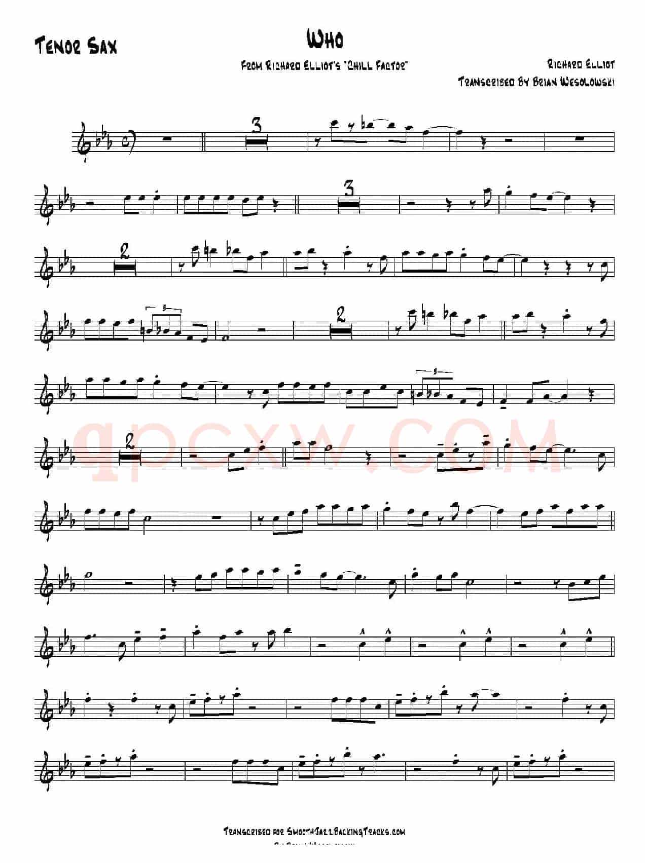 Who（次中音萨克斯）