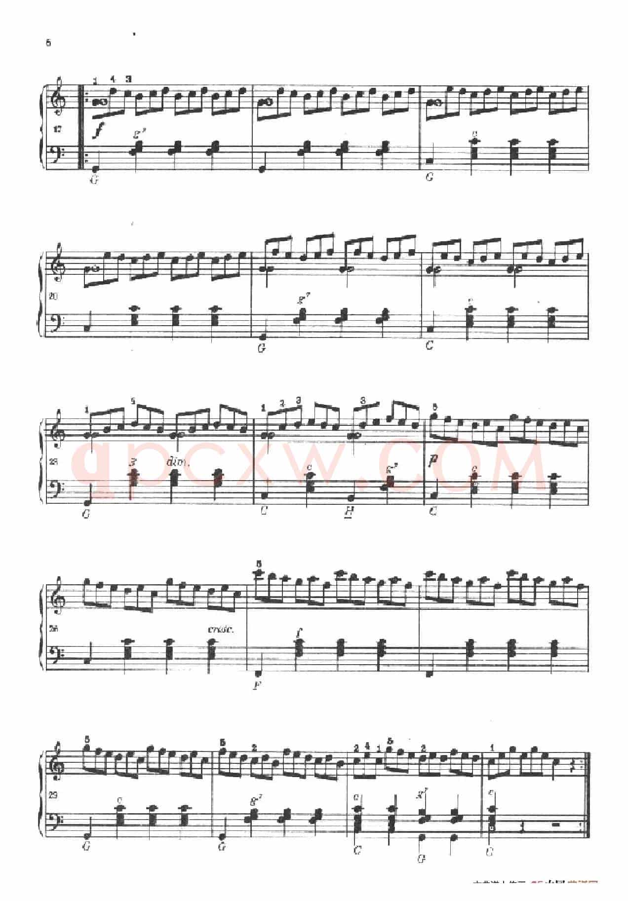《车尔尼手风琴练习曲集》第Ⅱ册（第1——4首）