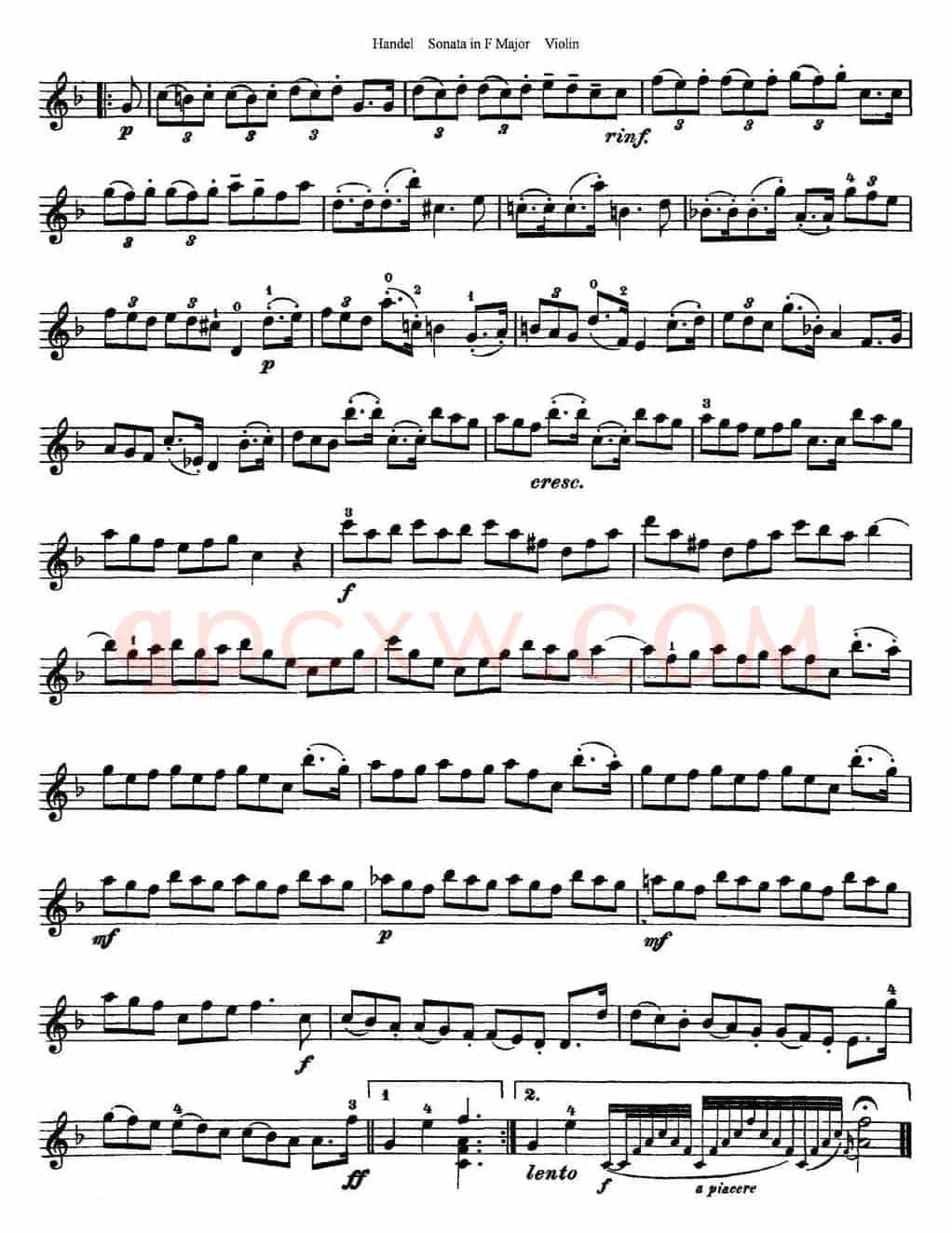 Violin Sonata No.3 in F major
