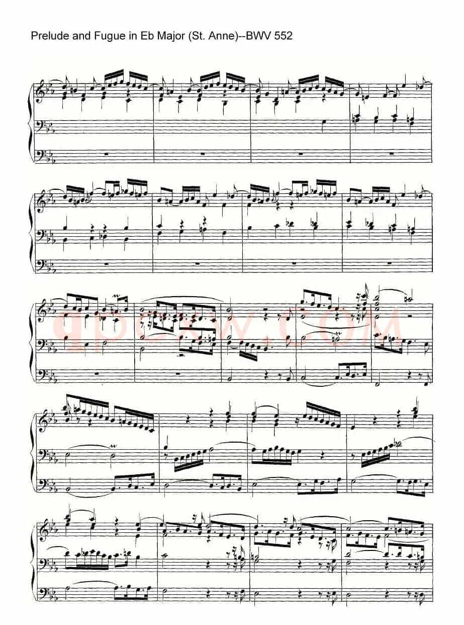 Prelude and Fugue in Eb Major (St. Anne)--BWV 552(管风琴)